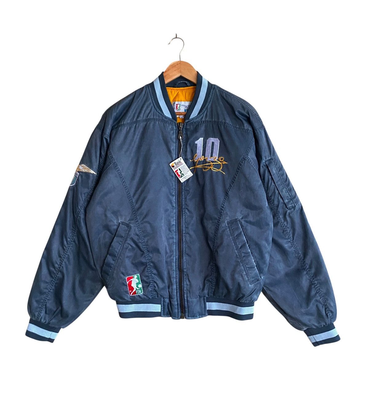 Vintage Vtg Italian Football Club SS Lazio MA-1 Bomber Jacket 1990s Size US M / EU 48-50 / 2 - 1 Thumbnail
