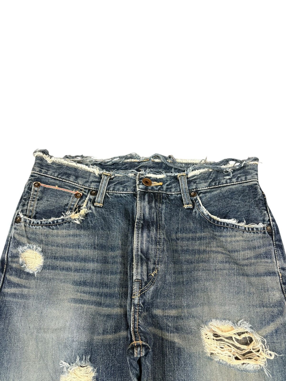 Edwin Vintage Japanese Edwin 505 Selvedge Wash Distress Loose Jean Size US 29 - 5 Thumbnail