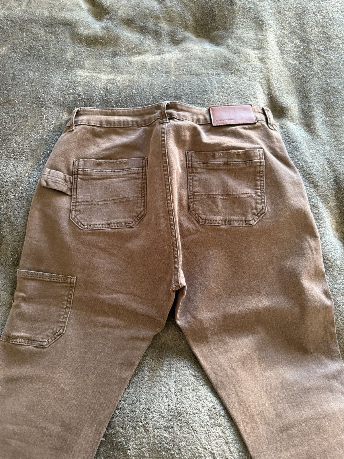 Other Flanuer Homme Carpenter Flared Jeans in Dark Brown Denim Size US 34 / EU 50 - 13 Thumbnail