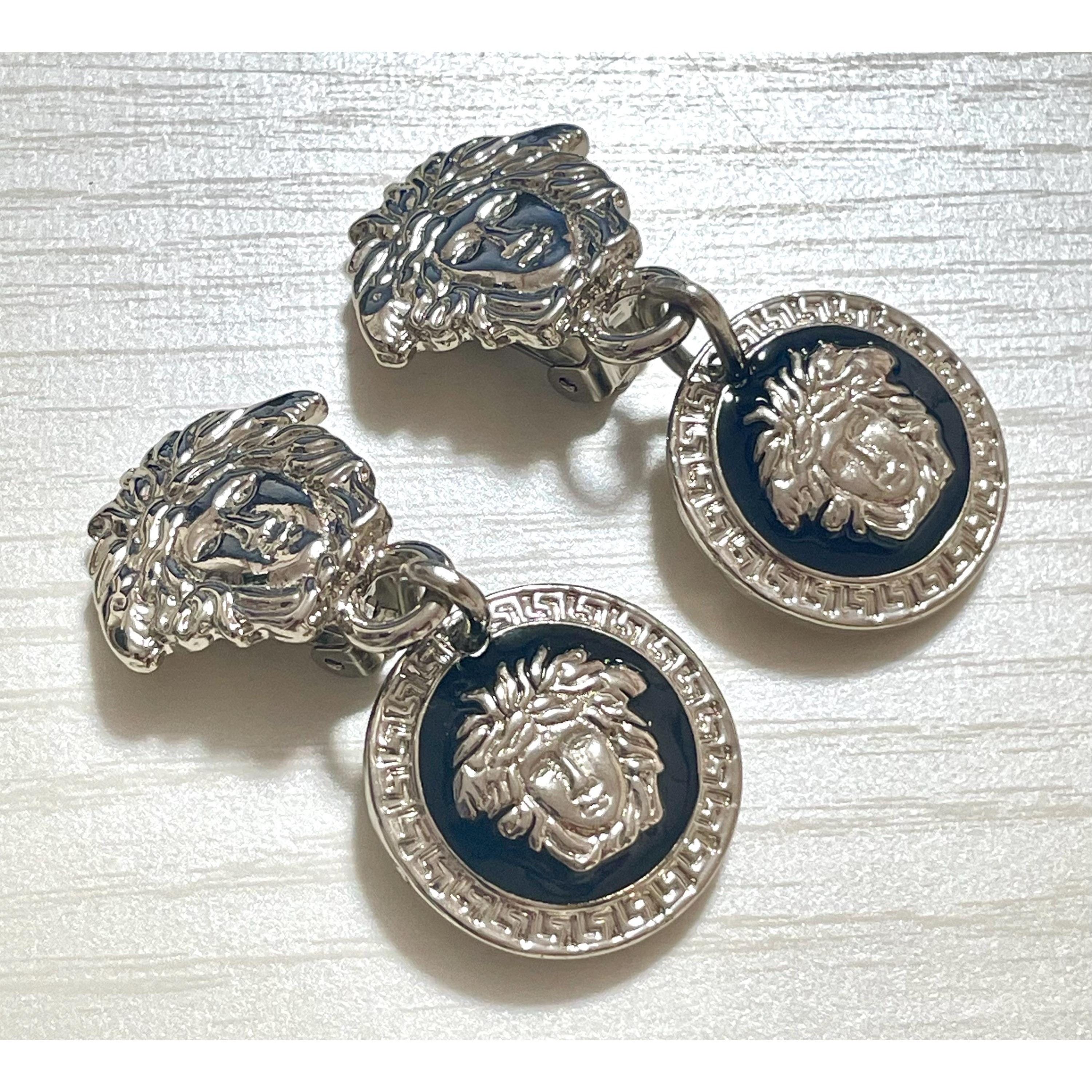 Versace Vintage Gianni Versace medusa face motif dangle earrings Size ONE SIZE - 7 Thumbnail