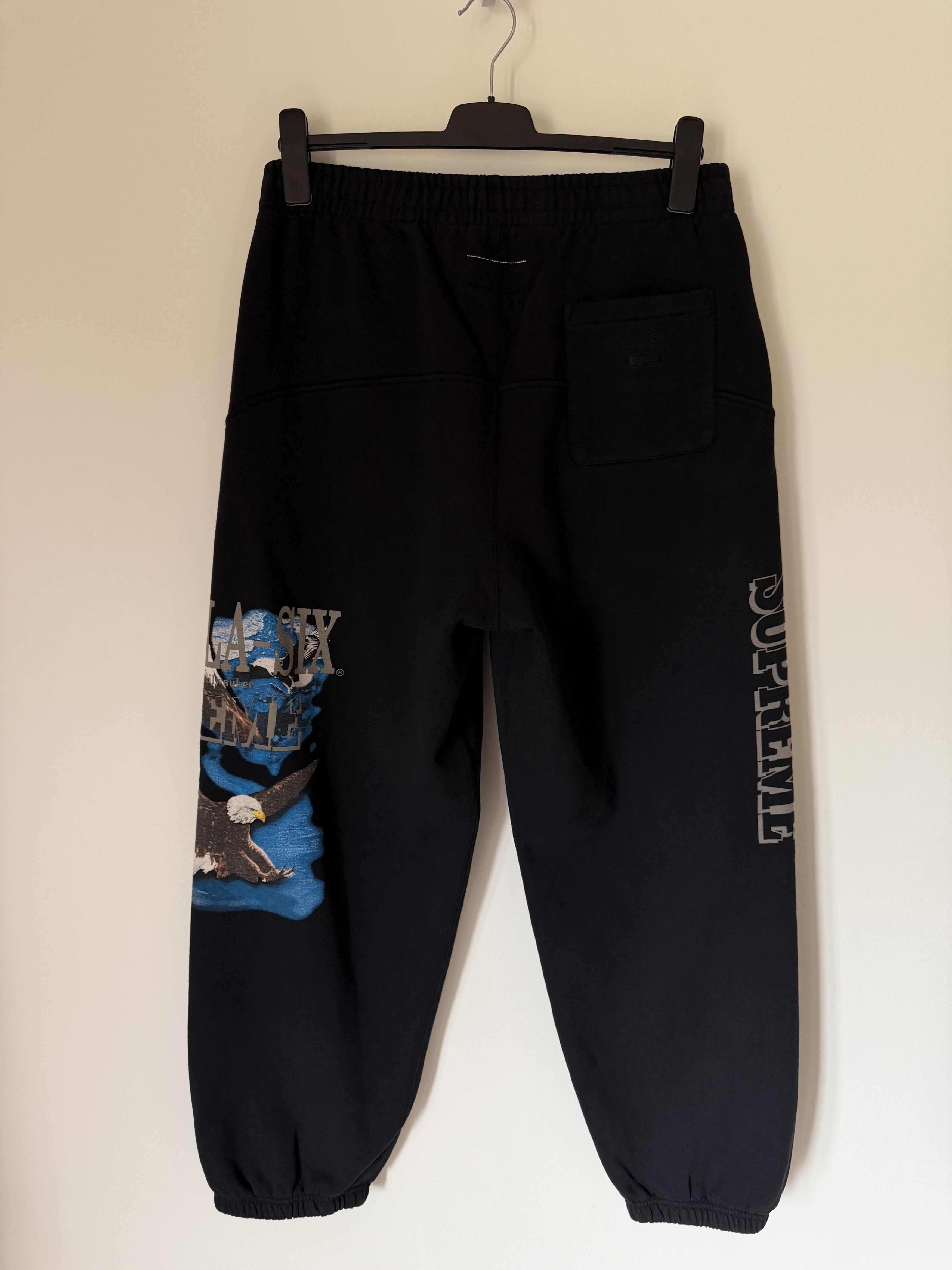 Maison Margiela × Supreme Supreme MM6 Maison Margiela Eagle Sweatpants in Black Size US 30 / EU 46 - 4 Thumbnail