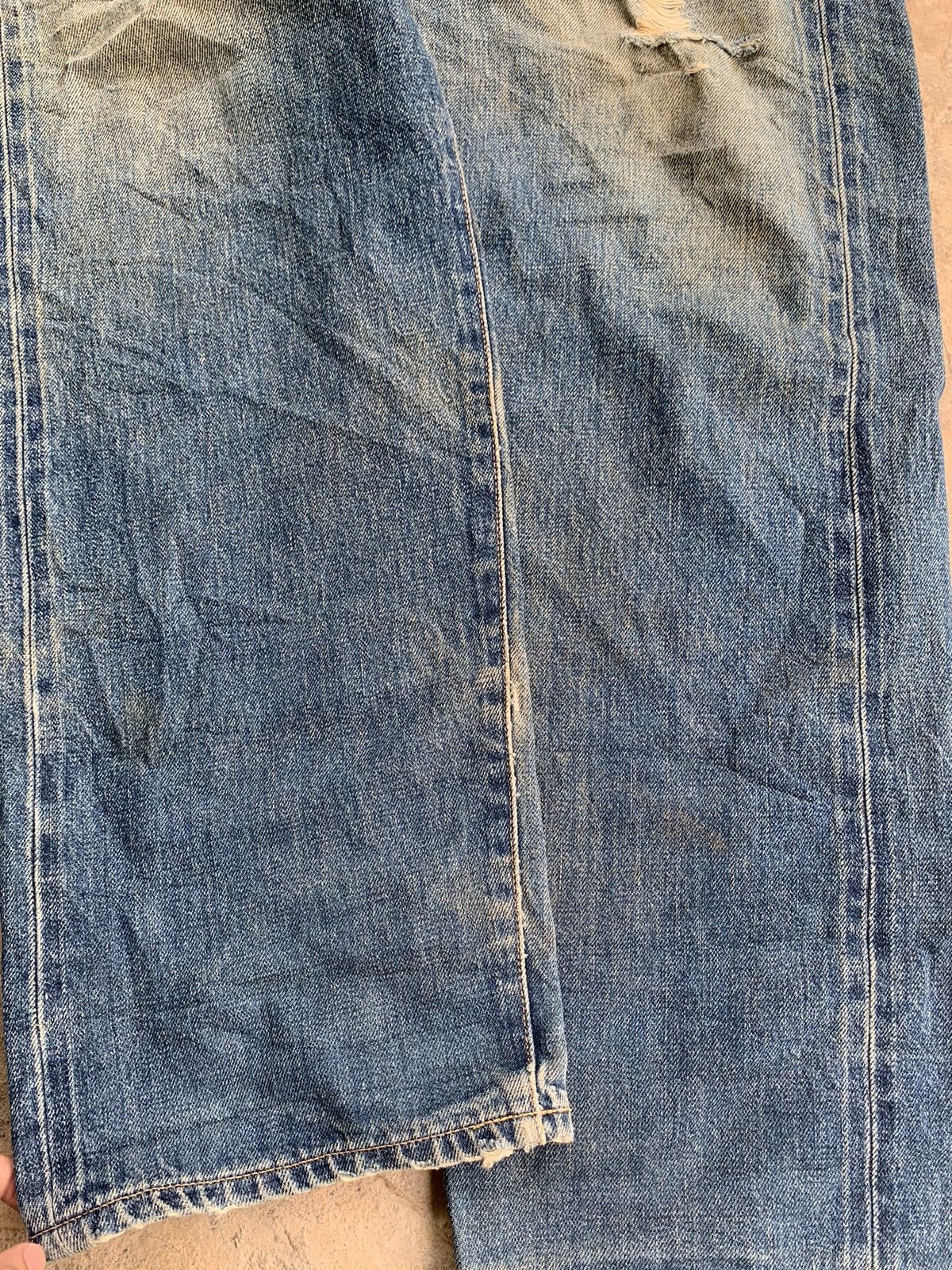 Japanese Brand × WHIZ LIMITED Whiz Limited Buckle Back Selvedge Distressed Denim Size US 36 / EU 52 - 17 Thumbnail