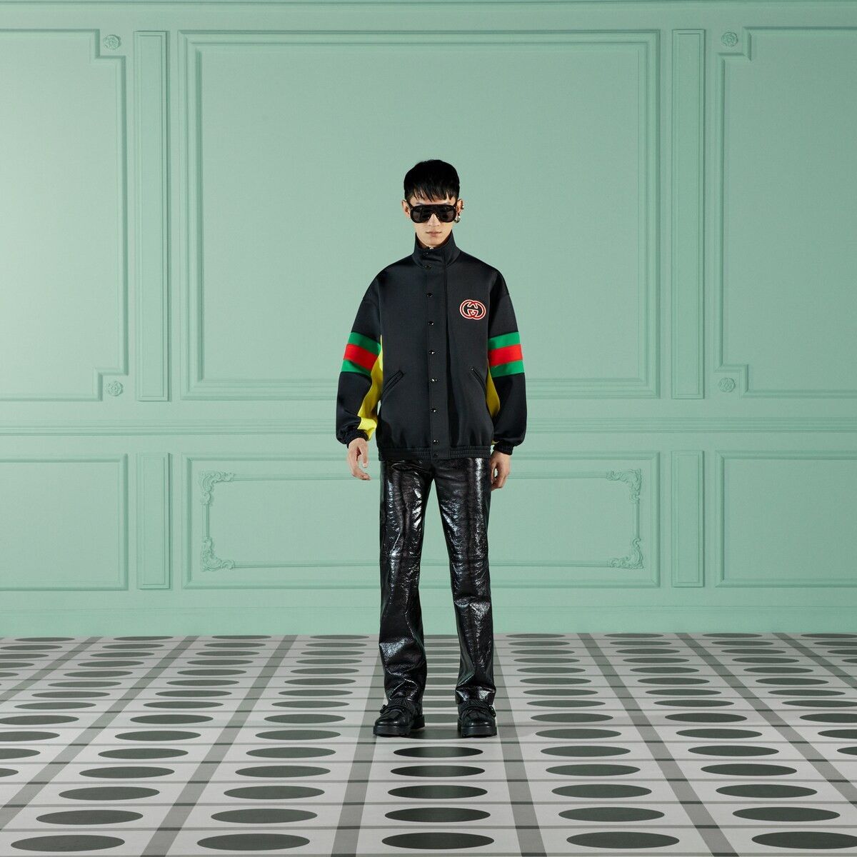 Gucci o1s1wg110125 Light Neoprane Jacket With Web in Multicolor Size US S / EU 44-46 / 1 - 2 Thumbnail