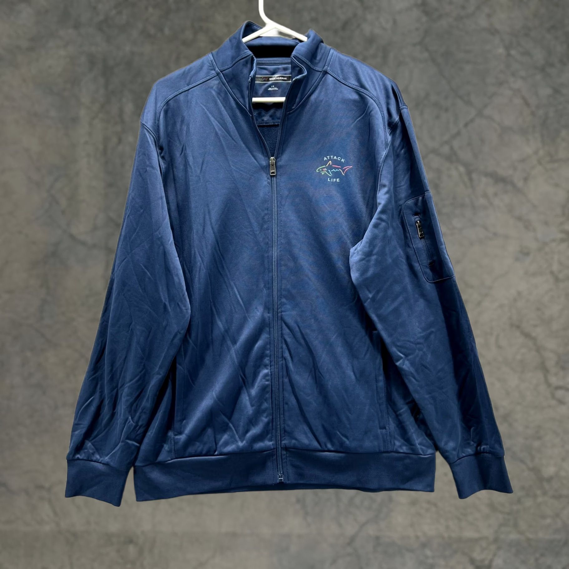 Alife VINTAGE? No — Greg Norman Sweater Men L Blue Full Zip Sweatshirt Pullover Logo Full Zip 2020s Size US L / EU 52-54 / 3 - 1 Thumbnail
