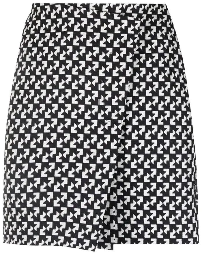 Off-White o1y1225 Mini Skirt in Black/White Size 27" / US 4 / IT 40 - 1 Thumbnail