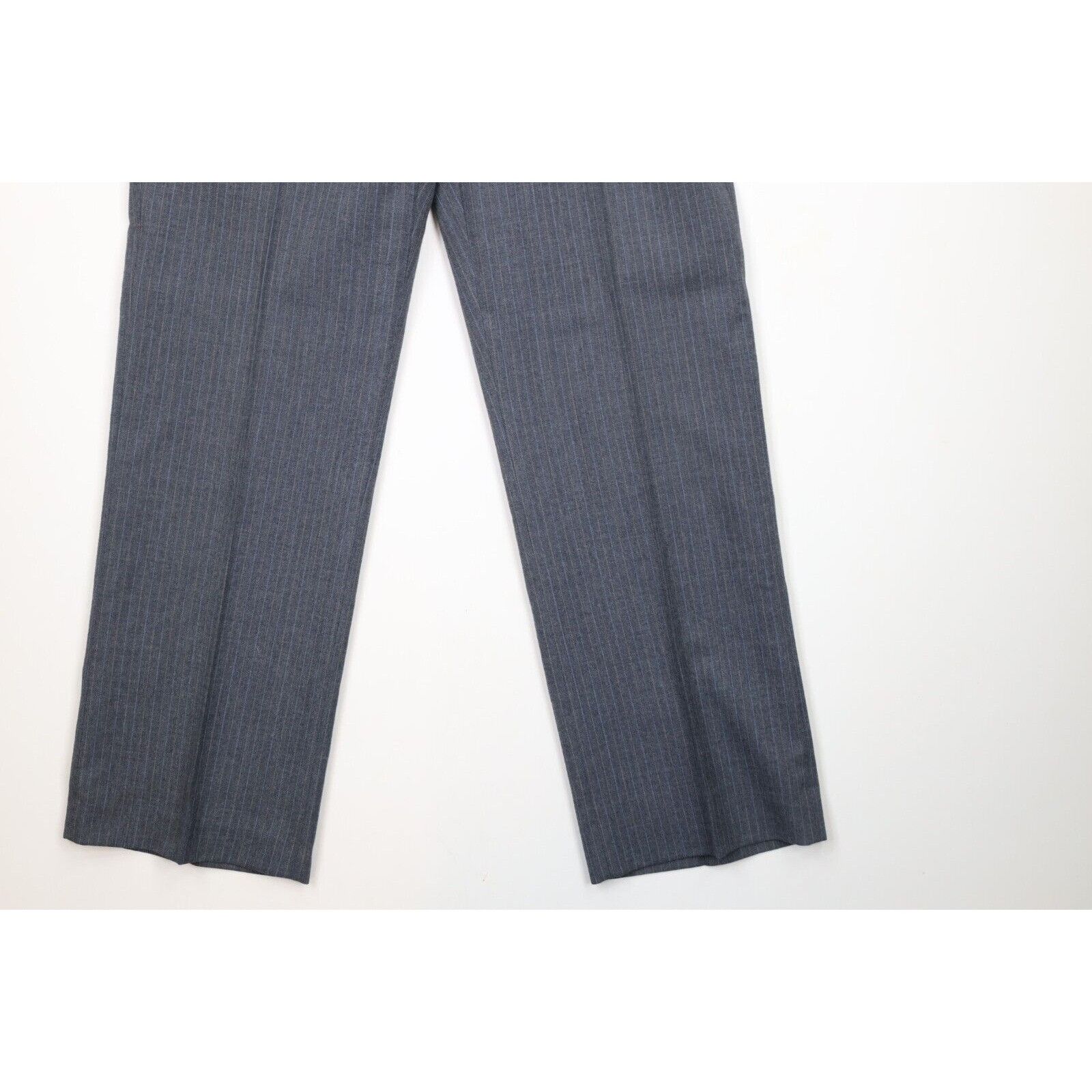 Vintage Vintage 70s 3 Piece Wool Suit Bell Bottoms Striped Size 42R - 12 Thumbnail