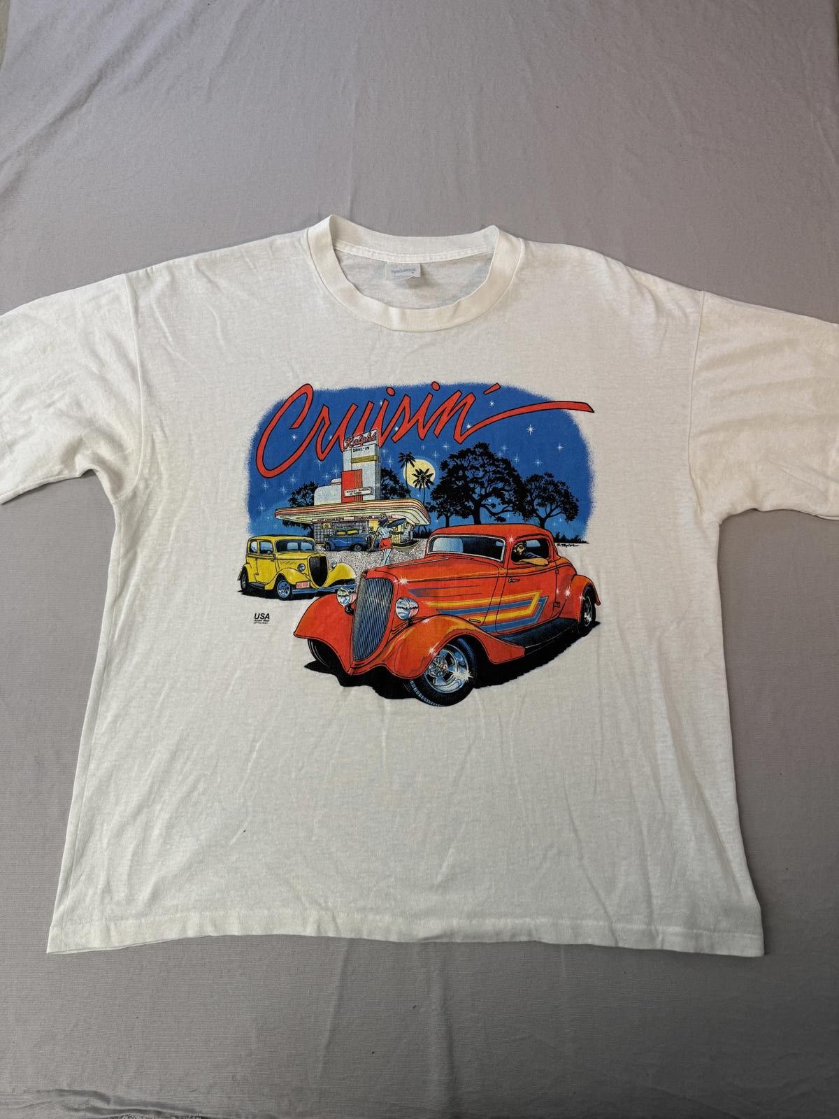 Designer VTG 80s Hot Rod T-shirt Cruisin Ralphs Drive-In Tee XL Size US XL / EU 56 / 4 - 1 Thumbnail