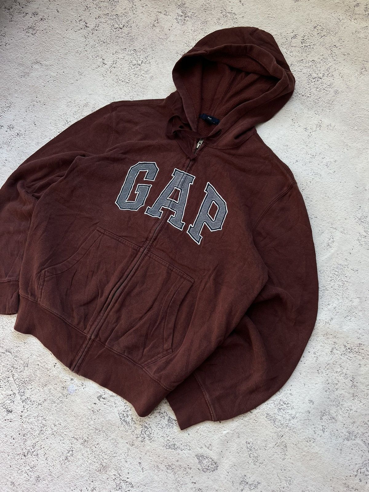 Gap × Vintage Y2k Vintage Brown Zip Hoodie Gap Size US S / EU 44-46 / 1 - 4 Thumbnail