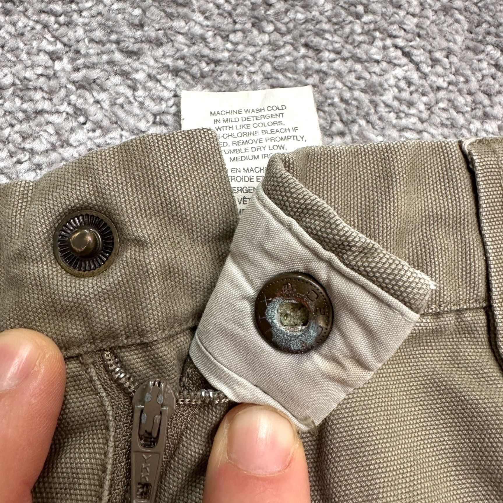 Vintage Columbia Mens Pants Carpenter 34x32 Brown Cotton Canvas Workwear Straight Leg Size US 32 / EU 48 - 4 Thumbnail