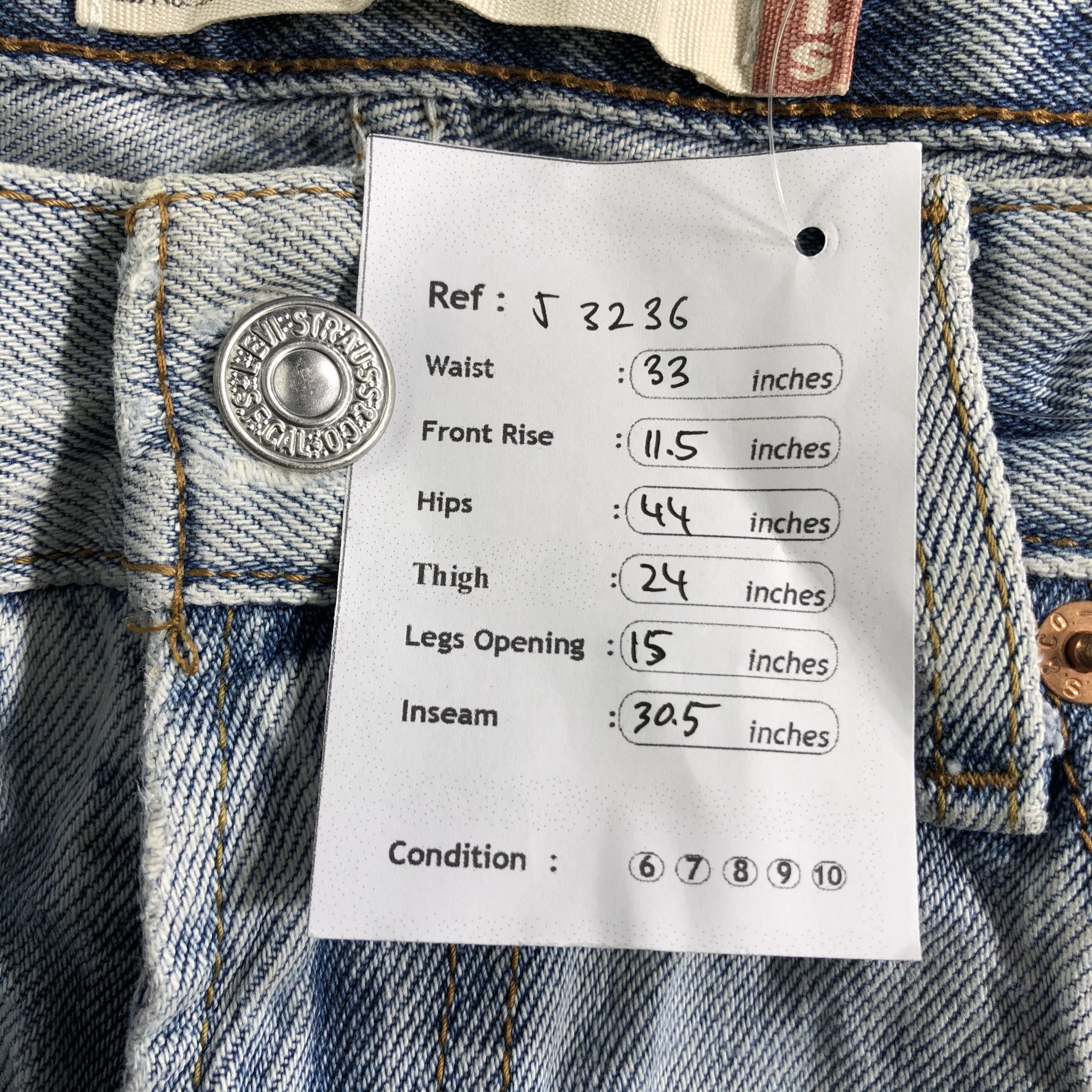 Levi's Vintage Light Wash Levis 550 Jeans-J3236 Size US 33 - 11 Thumbnail