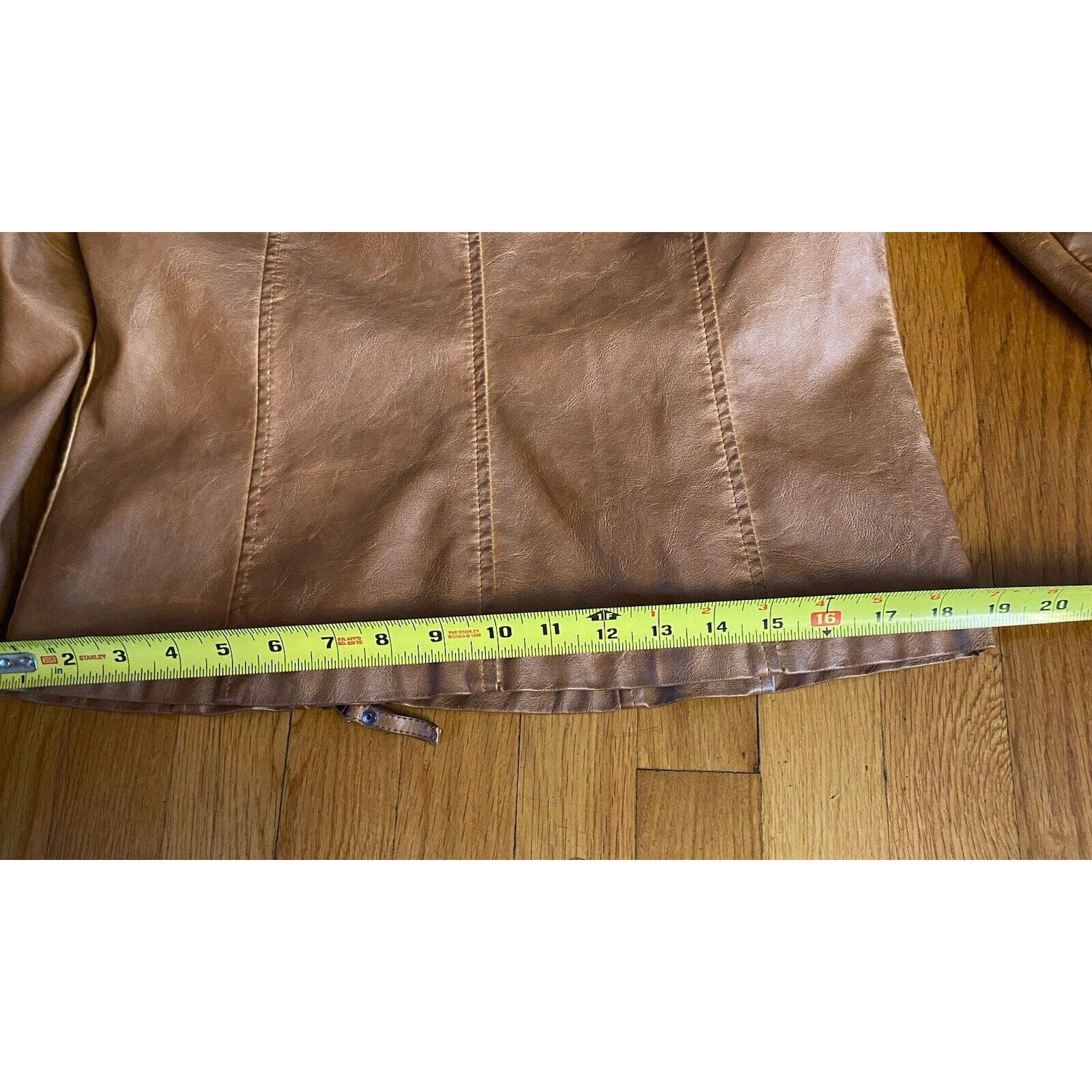Other Max Studio Cognac Brn Faux Leather Moto Jkt Asymmetrical med Size M / US 6-8 / IT 42-44 - 14 Thumbnail