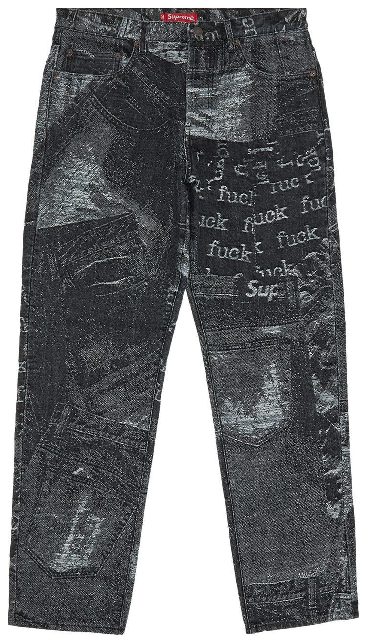 Supreme Archive Fuck Denim Jacquard Regular Jeans Supreme Pants Size US 30 / EU 46 - 7 Thumbnail