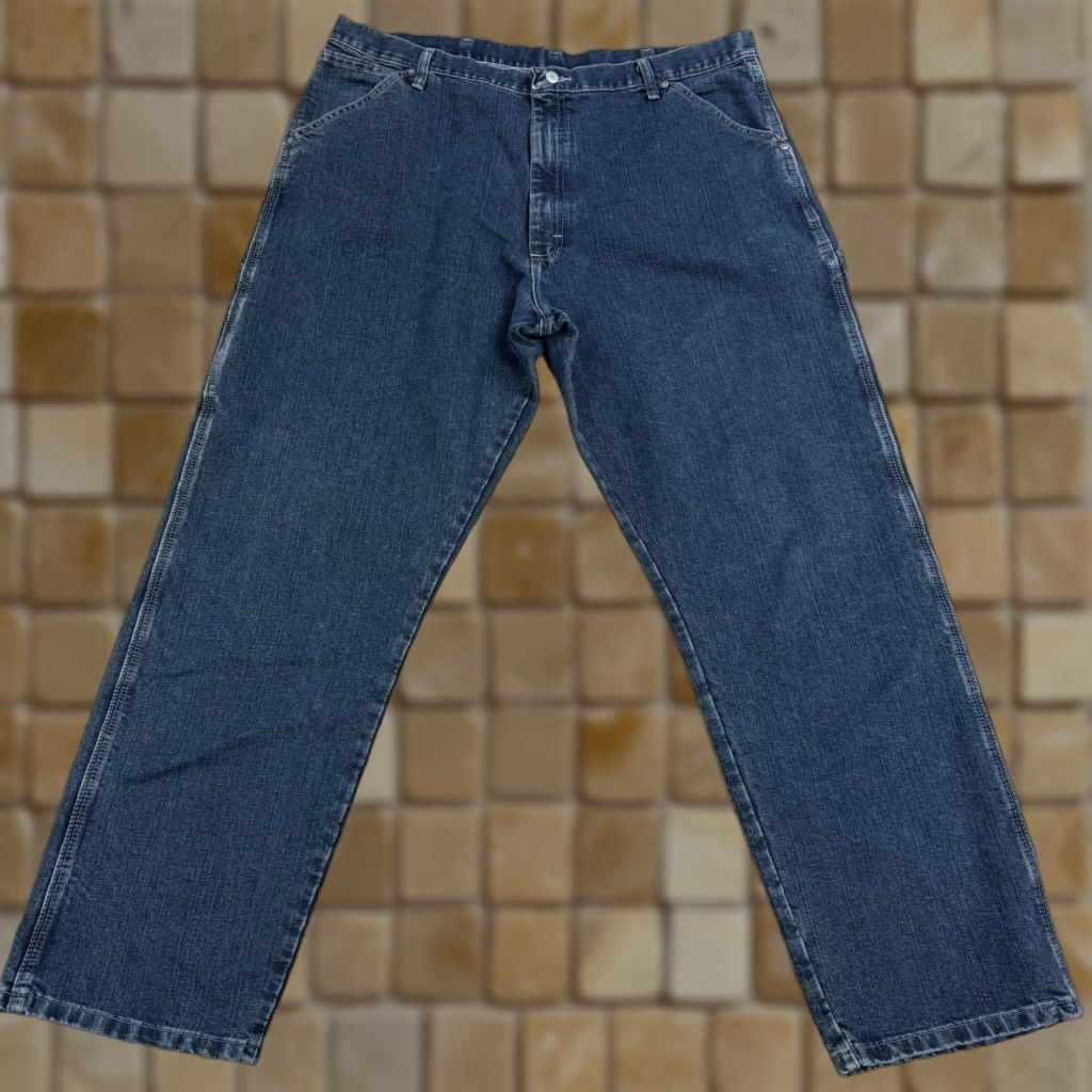 Wrangler VINTAGE Wrangler Jeans Men’s 40x32 Blue Denim Straight 94 LSWQW Grunge Distressed Pockets Baggy 94LSWQW Size US 40 / EU 56 - 1 Thumbnail