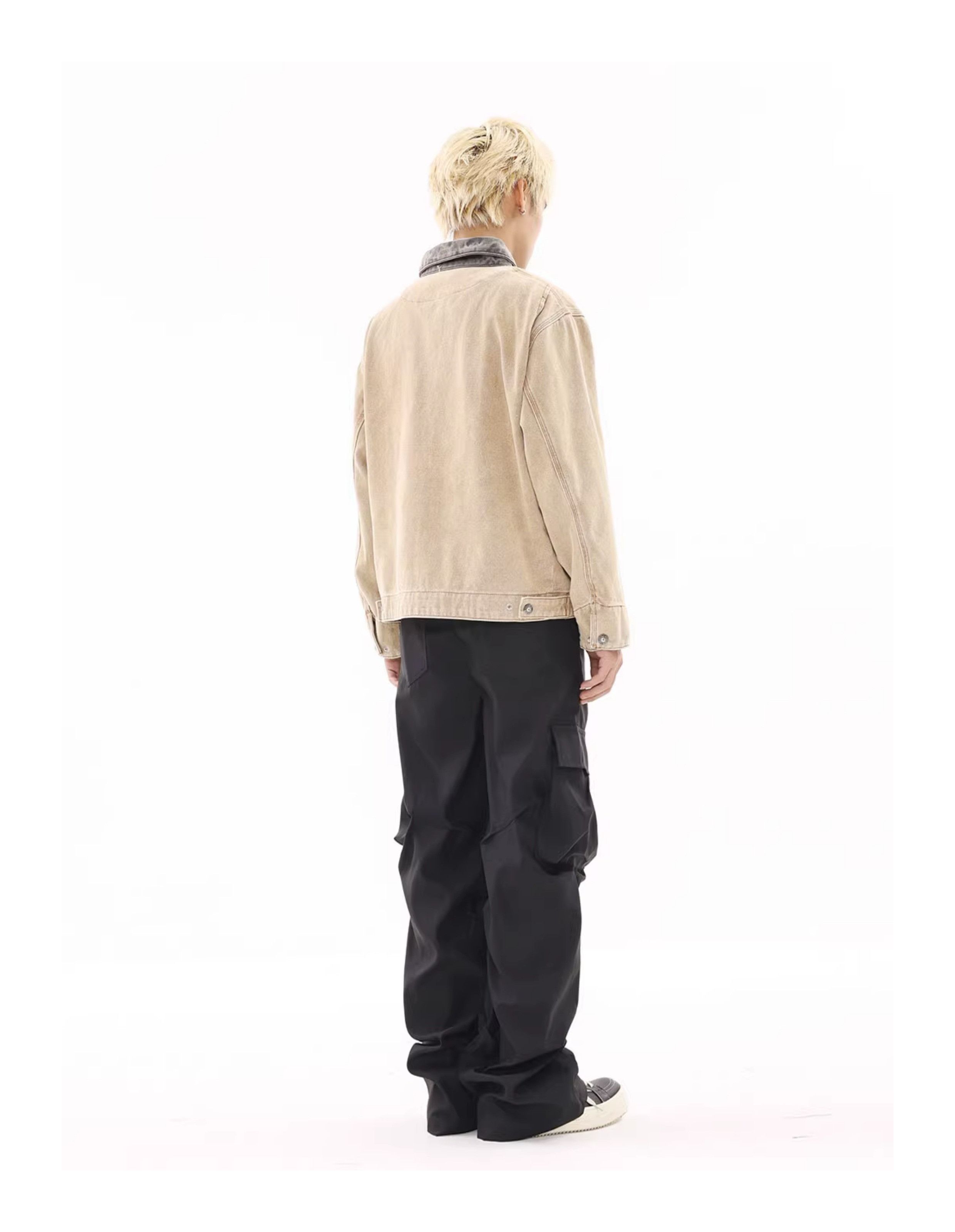 skate hiphop baggy stack pleated cargo pants