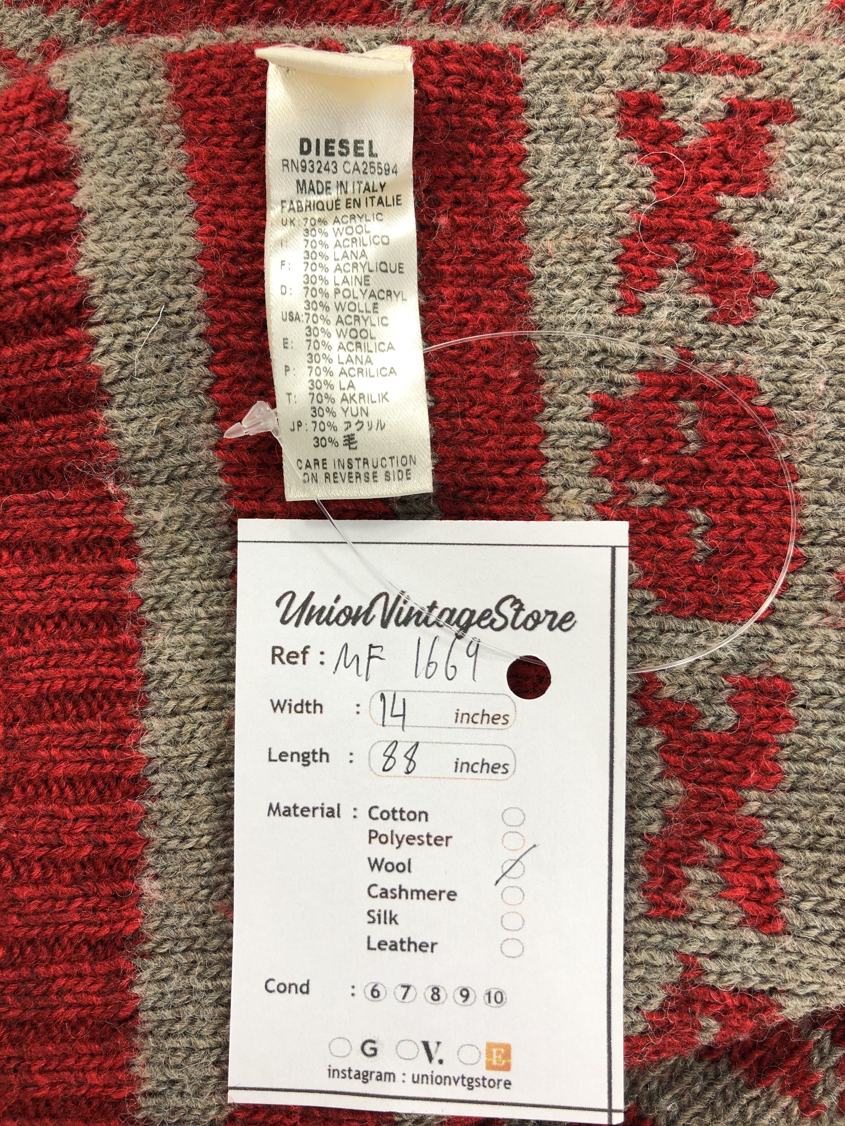 Diesel Vintage Diesel Scarf/Muffler/Neckwear MF1669 Size ONE SIZE - 7 Thumbnail
