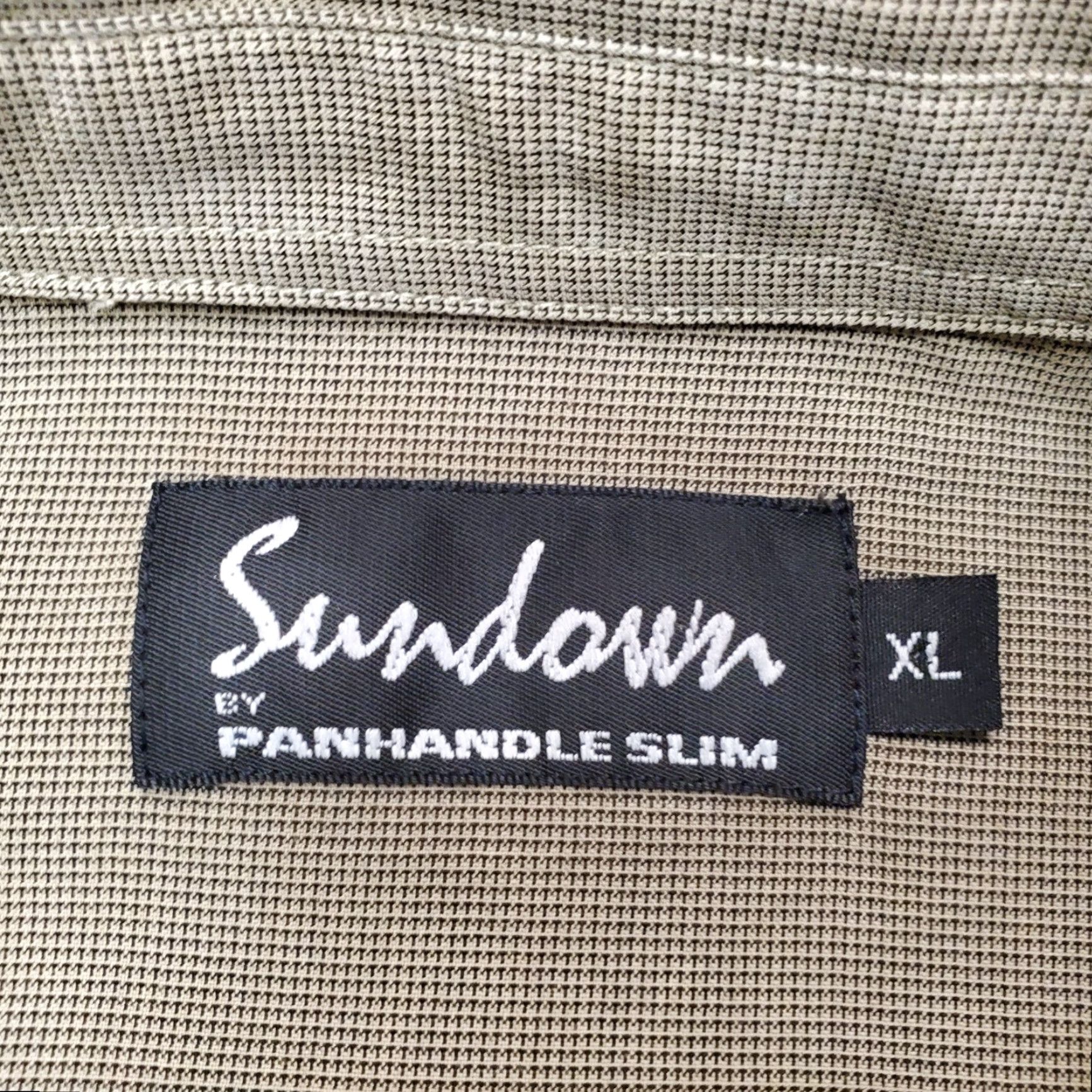 Vintage VINTAGE Panhandle Slim Shirt Mens XL Brown Button Long Sleeve Western Sundown Size US XL / EU 56 / 4 - 5 Thumbnail