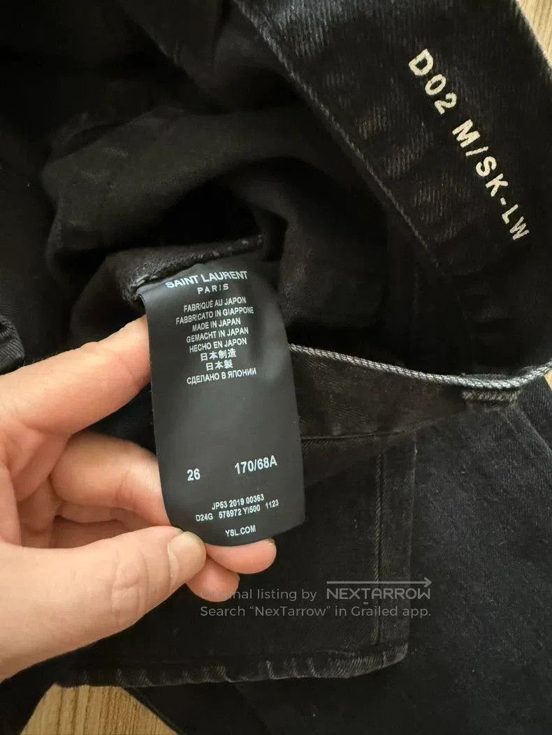 Yves Saint Laurent YSL D02 Classic Black Denim Jeans. Size US 26 / EU 42 - 5 Thumbnail