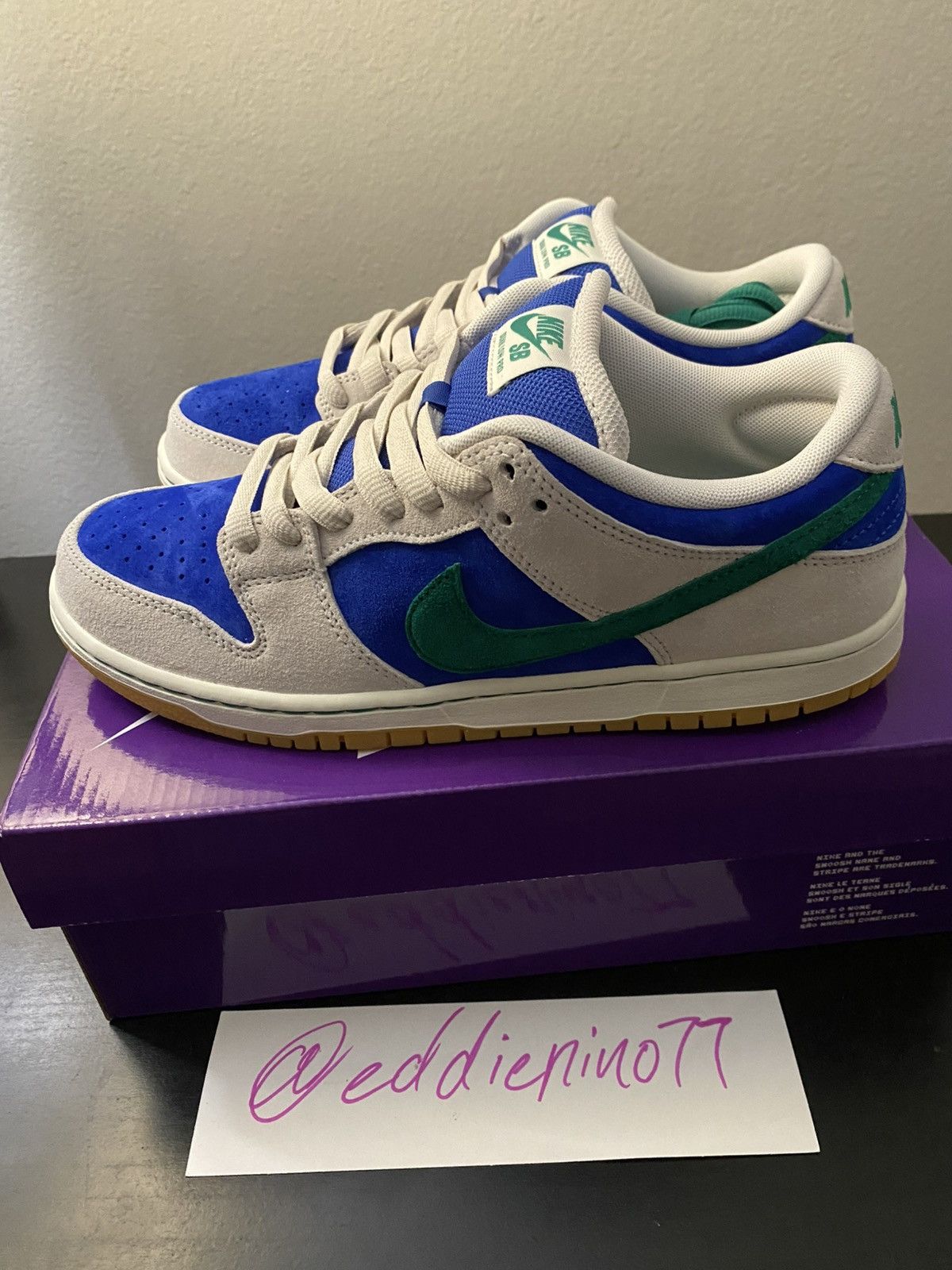 Nike Nike SB Dunk Low Pro (Hyper Royal Malachite) Size US 8.5 / EU 41-42 - 7 Thumbnail