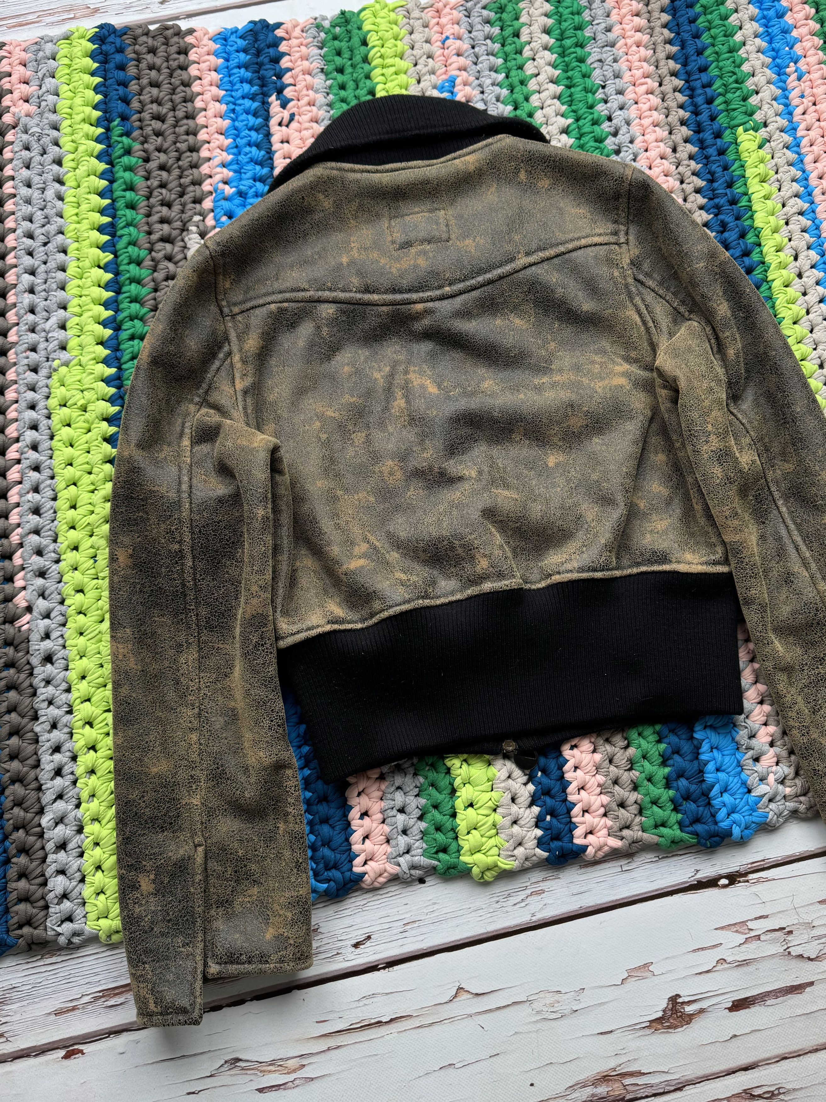 Japanese Brand Vintage Faded Cropped Faux Sheepskin Jacket (D15) Size S / US 4 / IT 40 - 8 Thumbnail