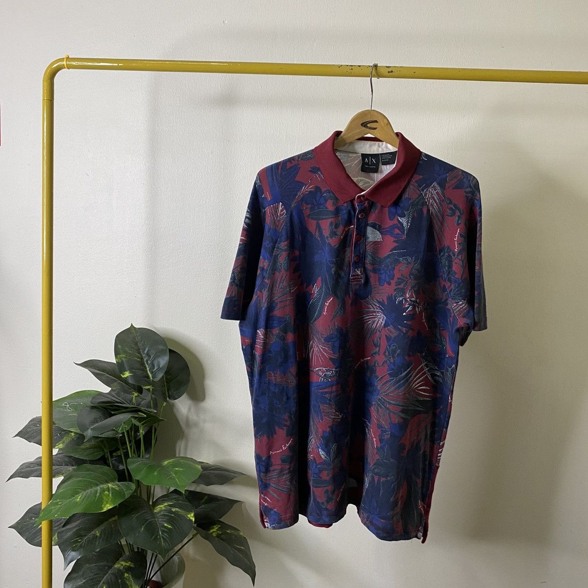 Armani Exchange Armani Exchange Floral AOP Polo Tee Size US XL / EU 56 / 4 - 1 Thumbnail