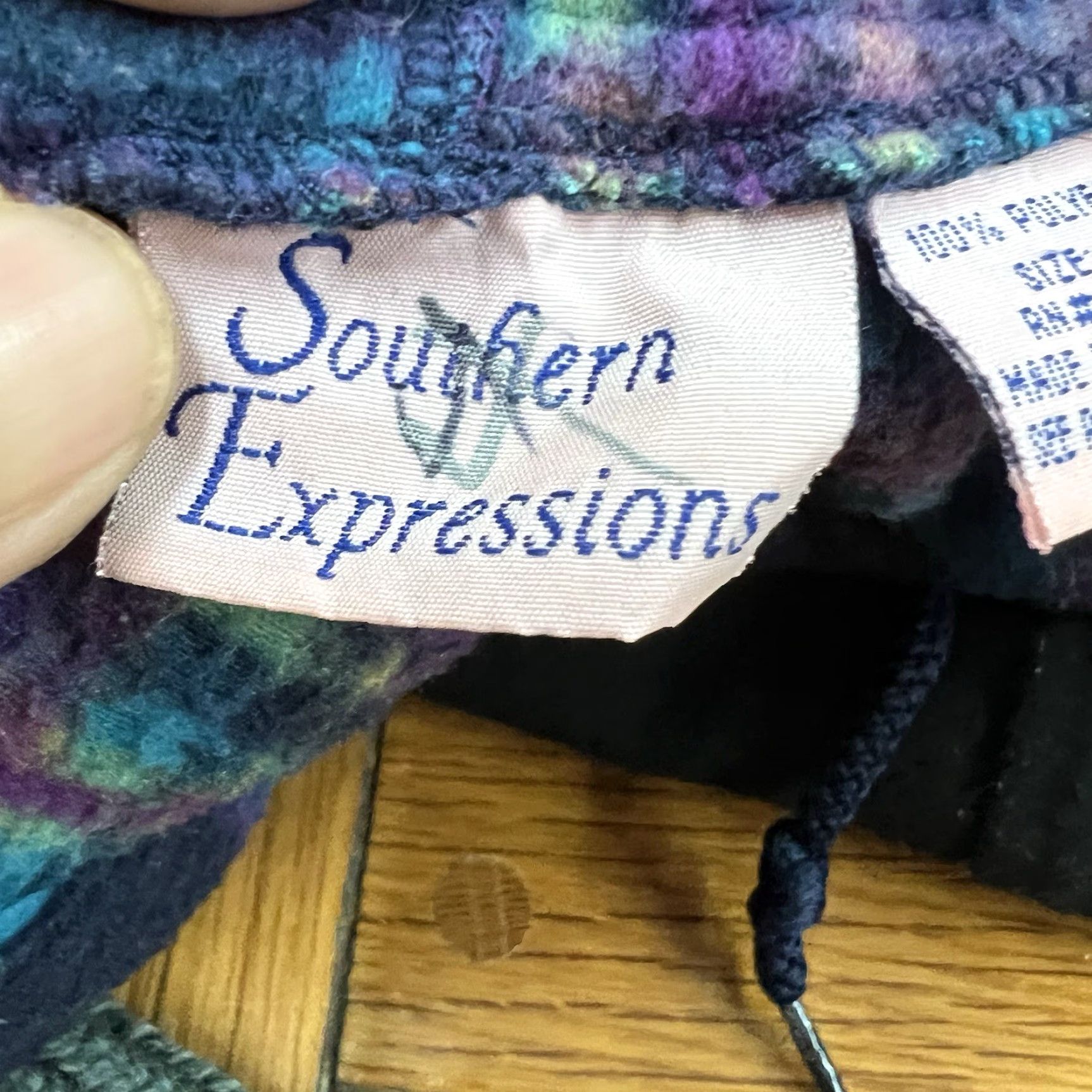 Vintage Southern Expression Full Zip Hooded Fleece Sweatshirt Plaid Men’s Size L Blue Size US L / EU 52-54 / 3 - 6 Thumbnail