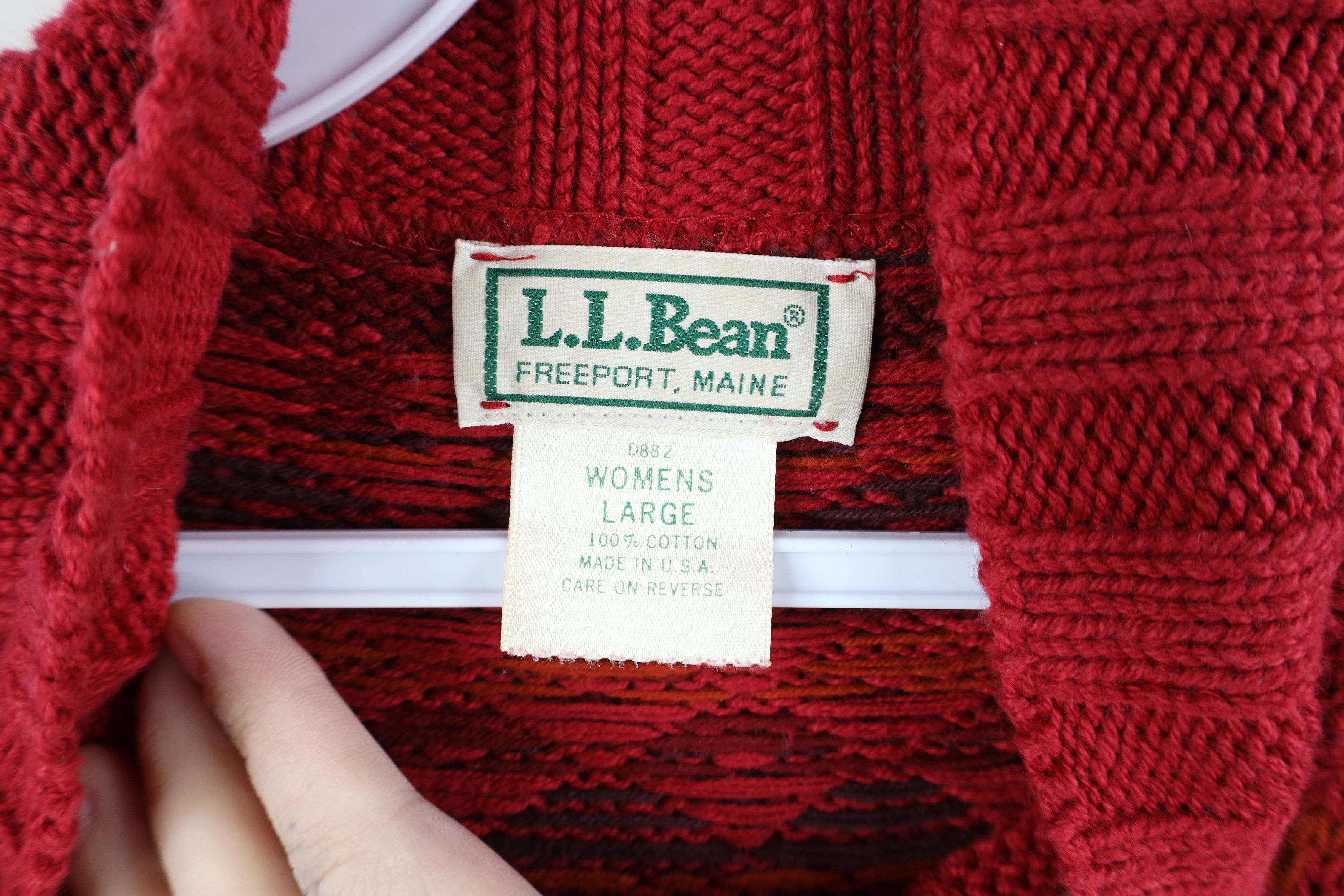 L.L. Bean Vintage 90s LL Bean Southwestern Knit Tunic Sweater USA Size L / US 10 / IT 46 - 6 Thumbnail