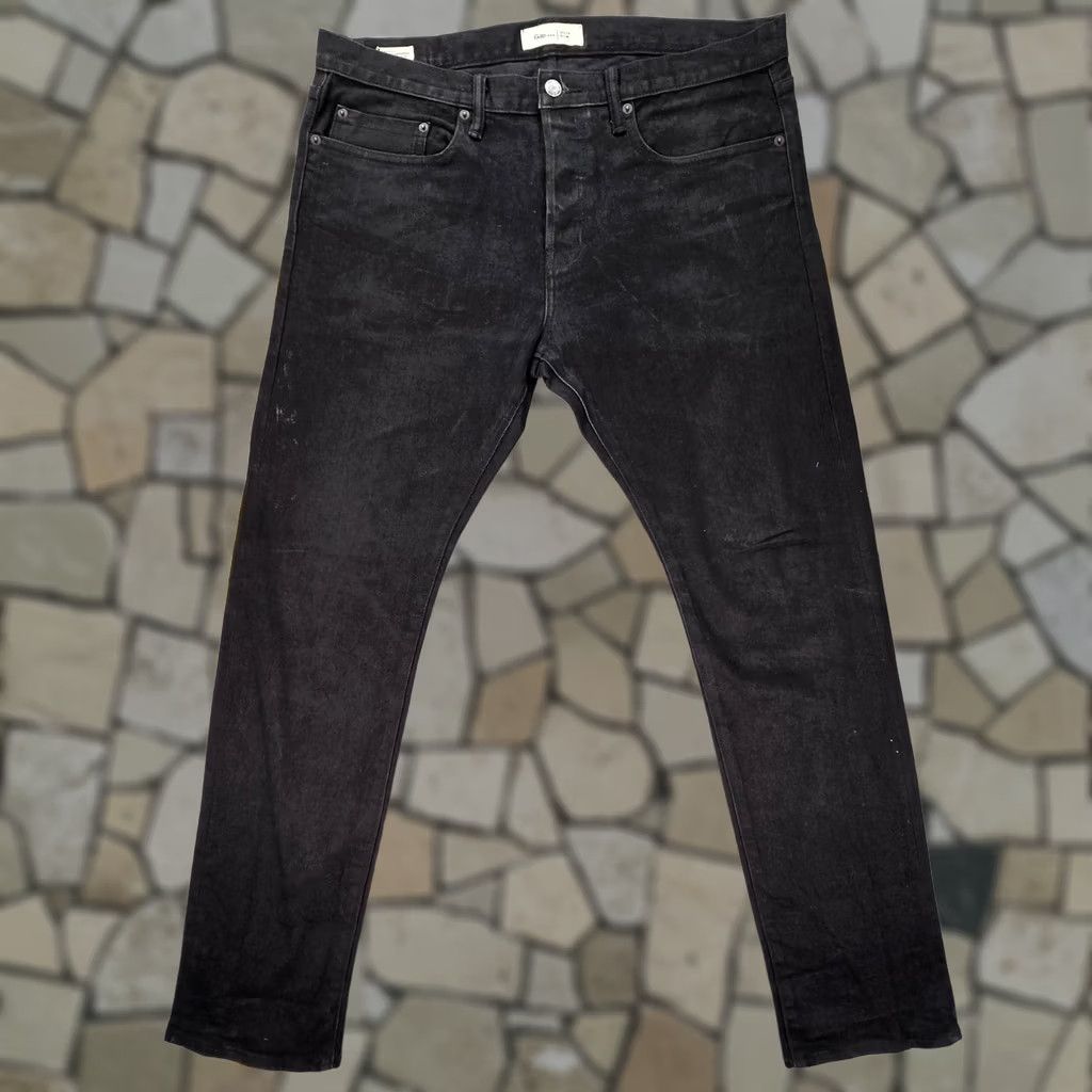 Gap Gap Jeans Mens Selvedge 34x30 Black Slim Straight Kaihara Denim Size US 34 / EU 50 - 1 Thumbnail
