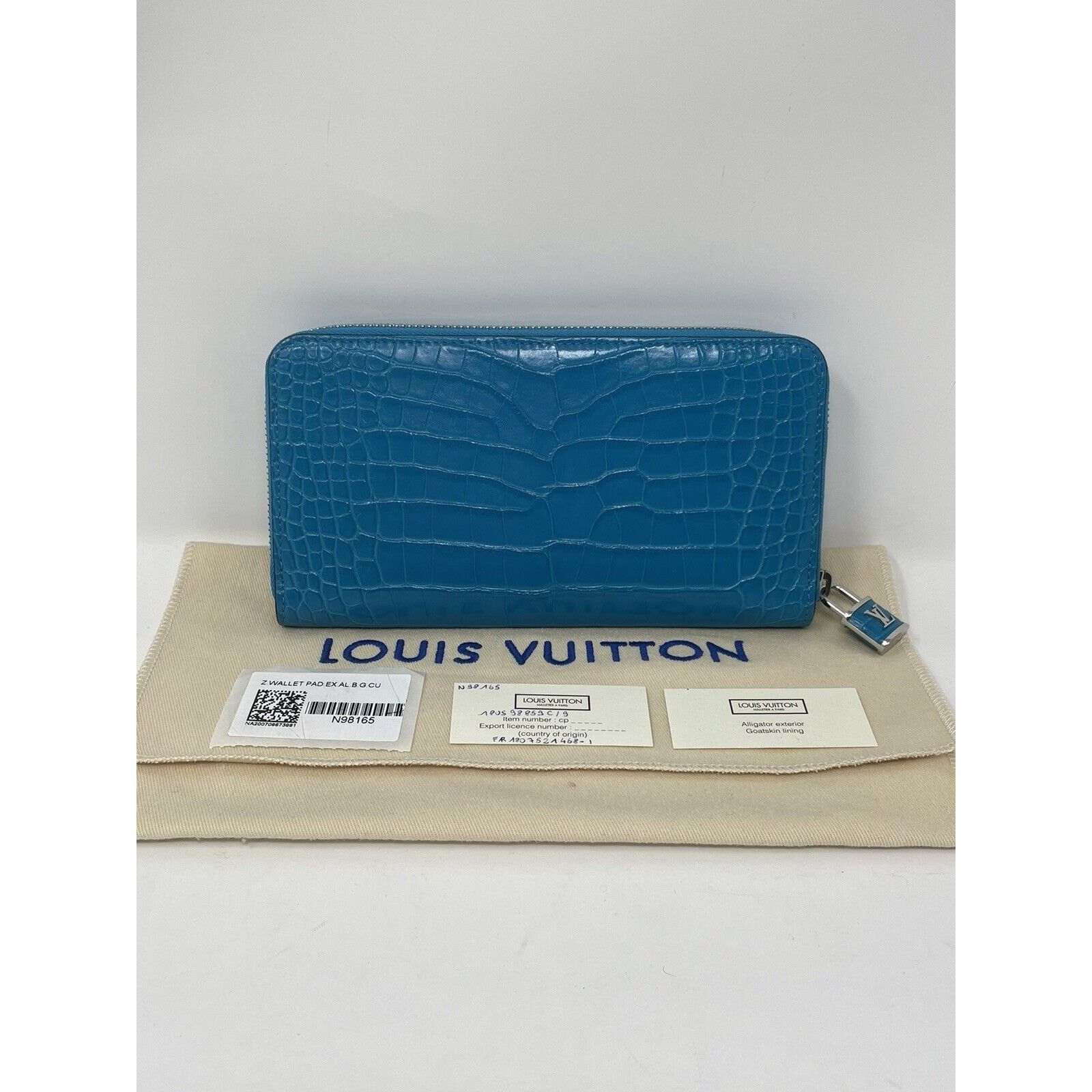 Louis Vuitton Alligator Zippy WalletLock Zipper Pull NEW Retail 7k N98165 Size ONE SIZE - 7 Thumbnail