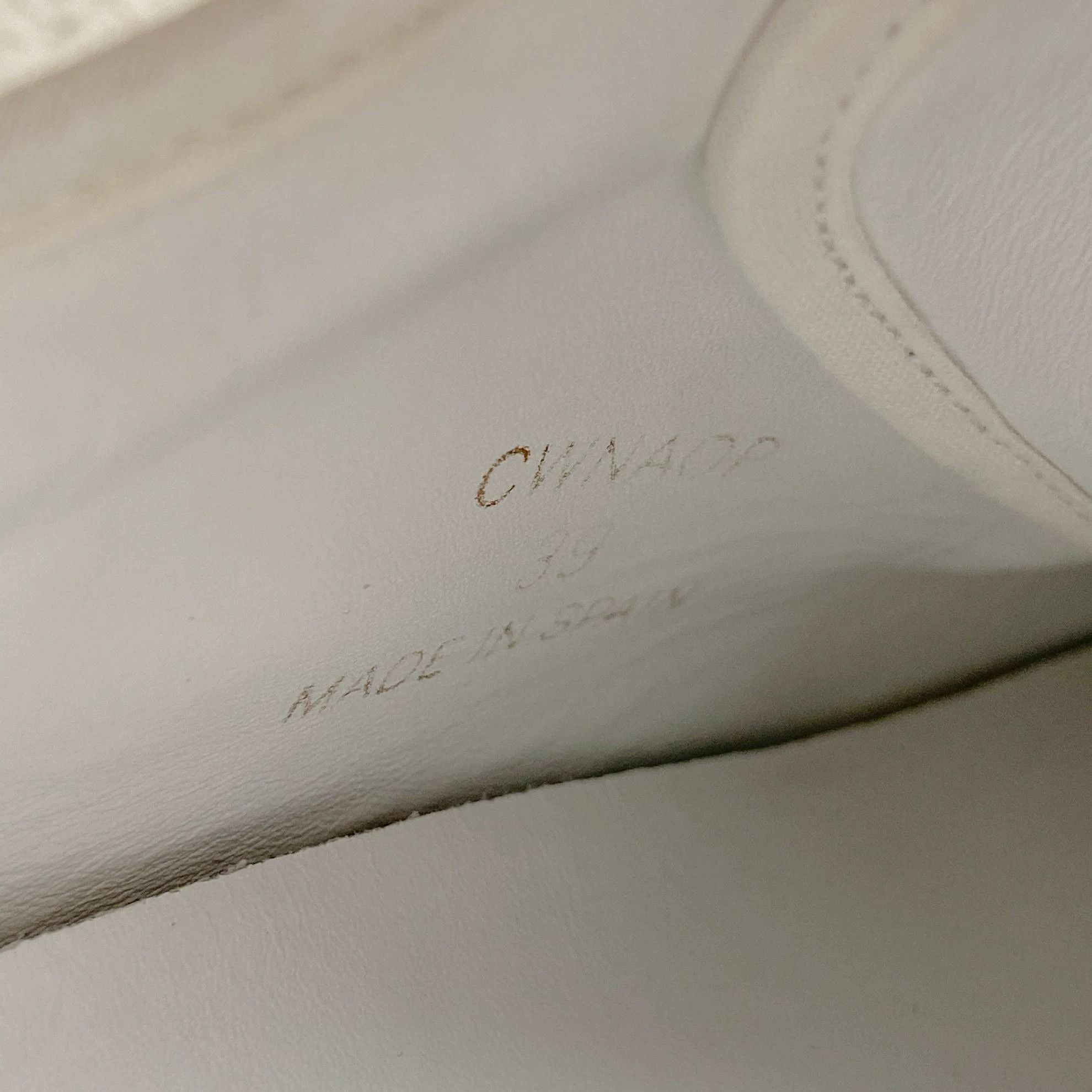 Celine Celine White Lettered Canvas Sneakers Size 39 Size US 8.5 / IT 38.5 - 8 Thumbnail