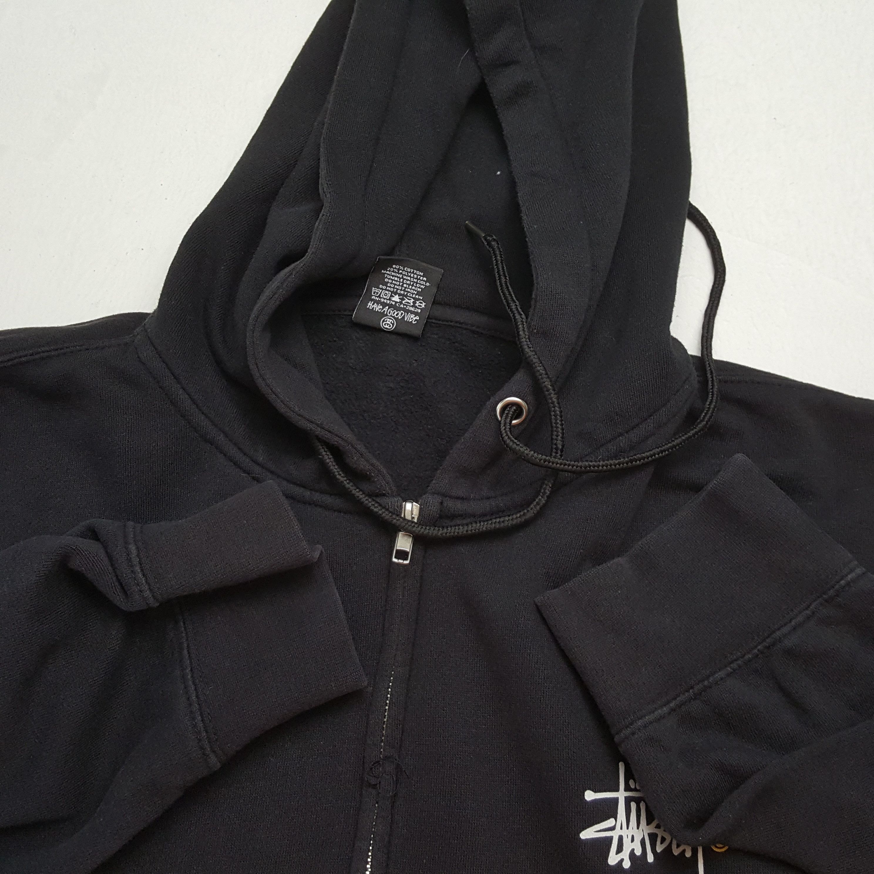 Stussy × Vintage STUSSY Streetwear Style Big Logo Design Zipper Hoodies Size US L / EU 52-54 / 3 - 8 Thumbnail