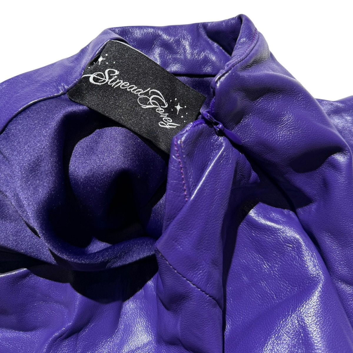 Sinead Gorey Faux leather ruched skirt Size 32" / US 10 / IT 46 - 2 Thumbnail