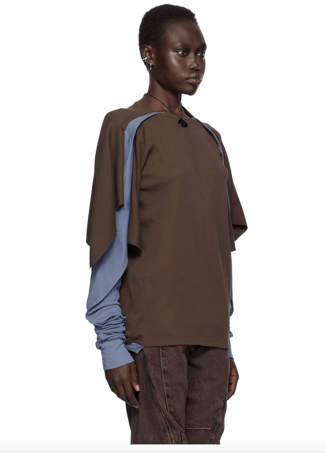 Kiko Kostadinov Kiko Kostadinov Circle Jersey Top Brown Size S / US 4 / IT 40 - 4 Thumbnail