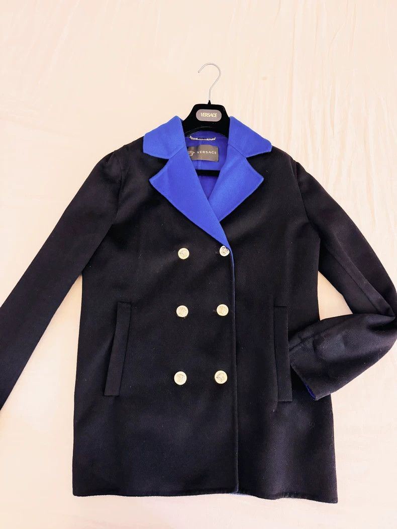 Versace Versace Double-Breasted Wool Coat - dmc Size US L / EU 52-54 / 3 - 1 Thumbnail