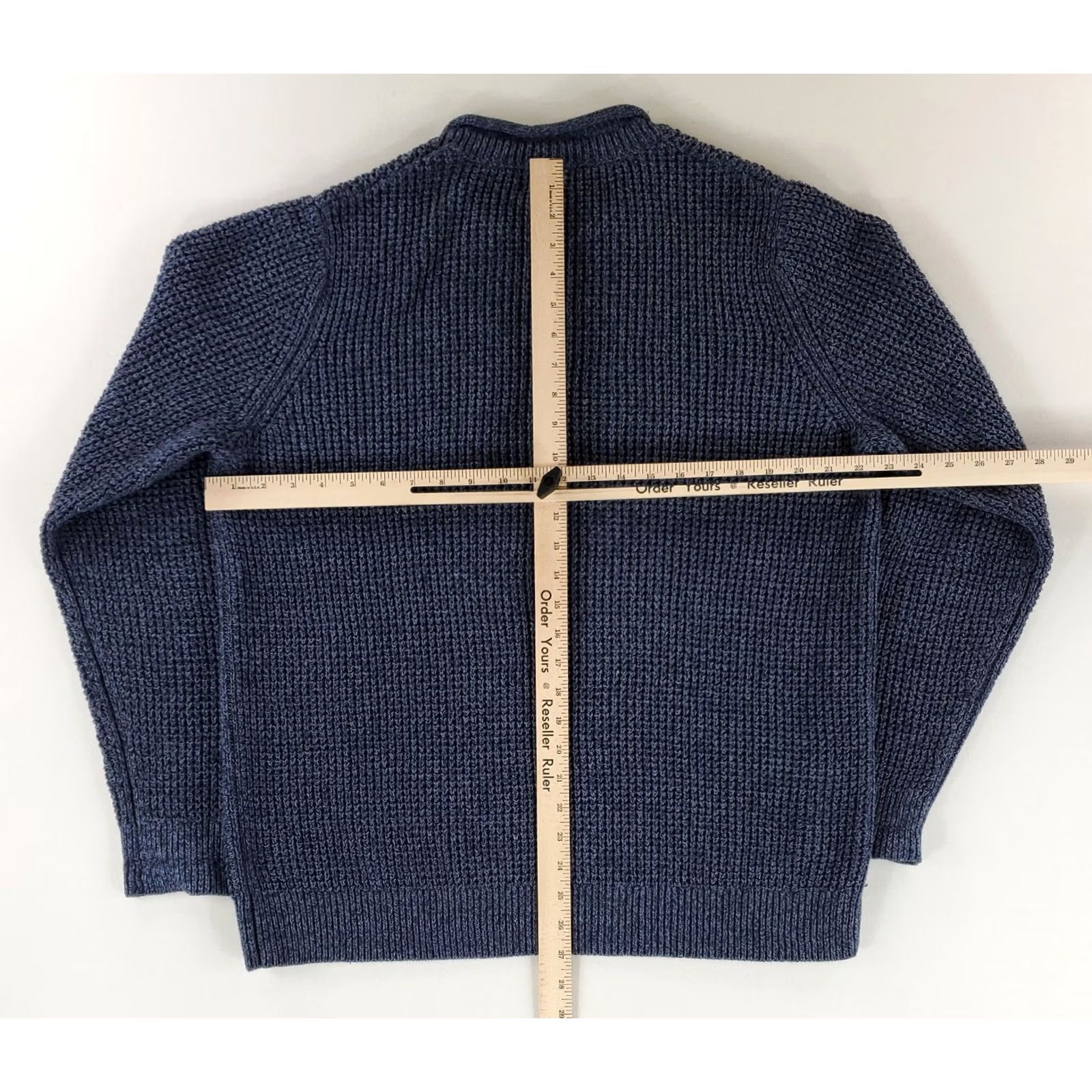 Vintage LL Bean Sweater Roll Neck Chunky Cotton Blue Mens L Pullover Shirt Size US L / EU 52-54 / 3 - 8 Thumbnail