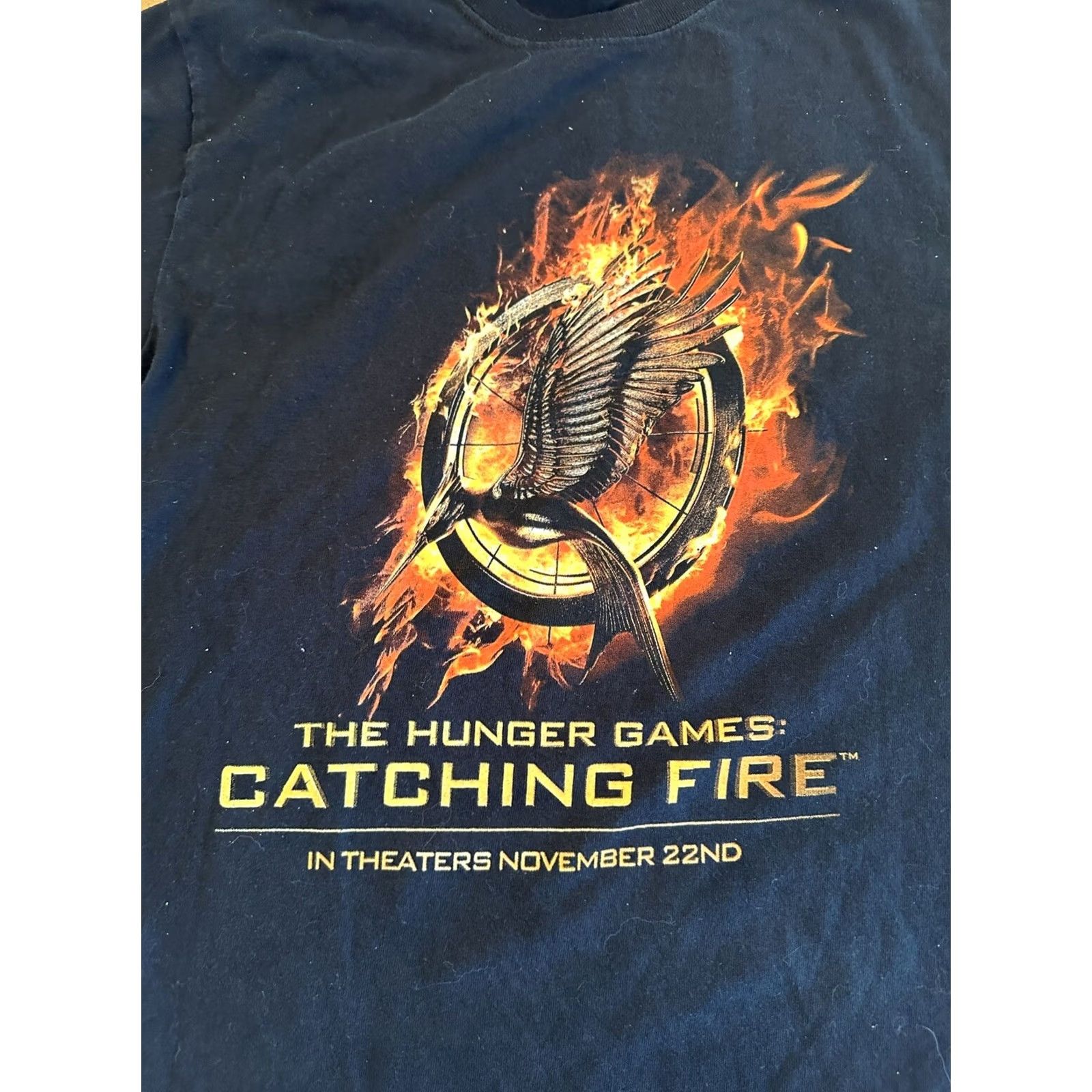 Vintage VINTAGE The Hunger Games Catching Fire Subway Movie Promo T-Shirt Size S Black Mens Small Shirt Size US S / EU 44-46 / 1 - 2 Thumbnail