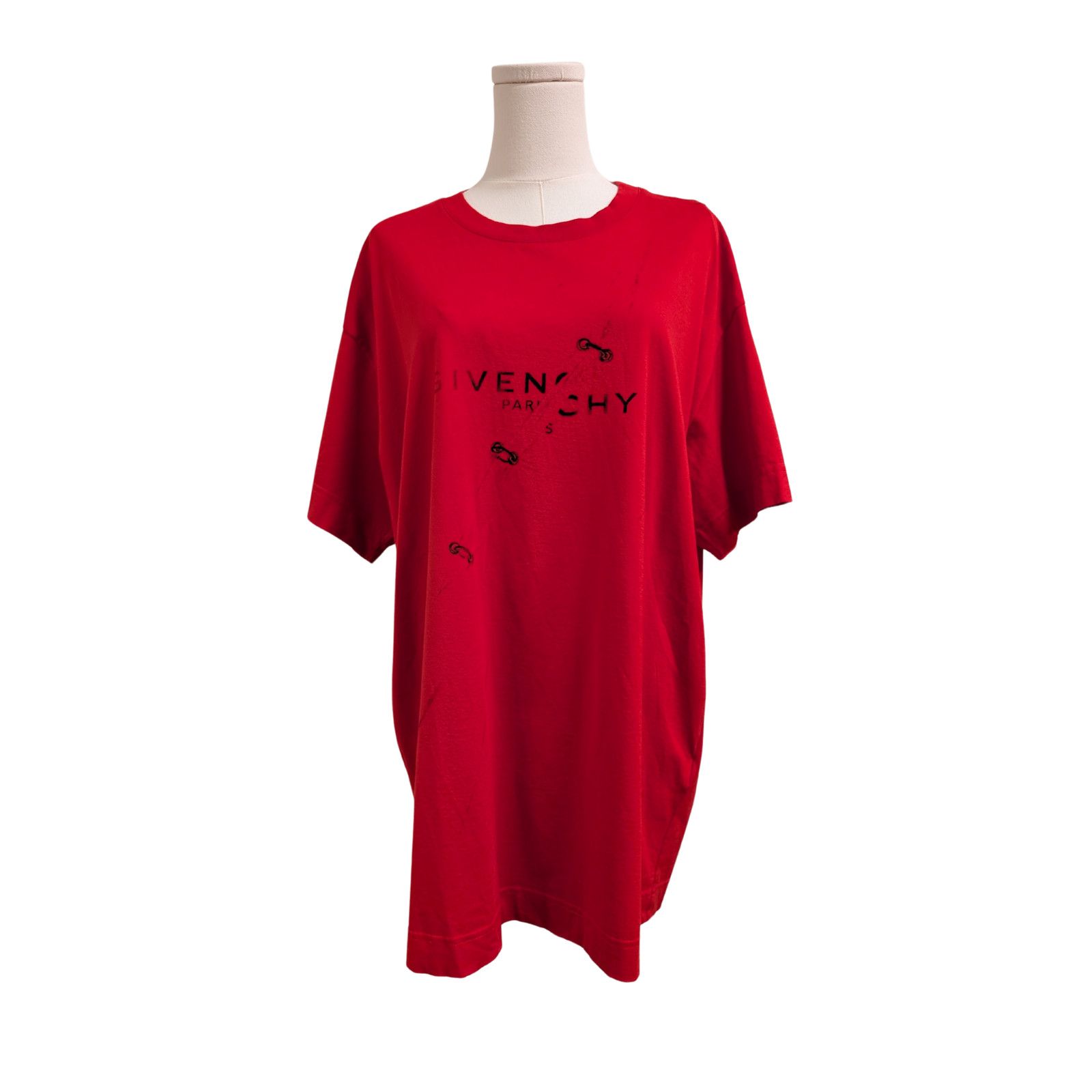 Givenchy NWT Givenchy Red Trompe-l'oeil Graphic Logo T-Shirt Size L Size US L / EU 52-54 / 3 - 3 Thumbnail