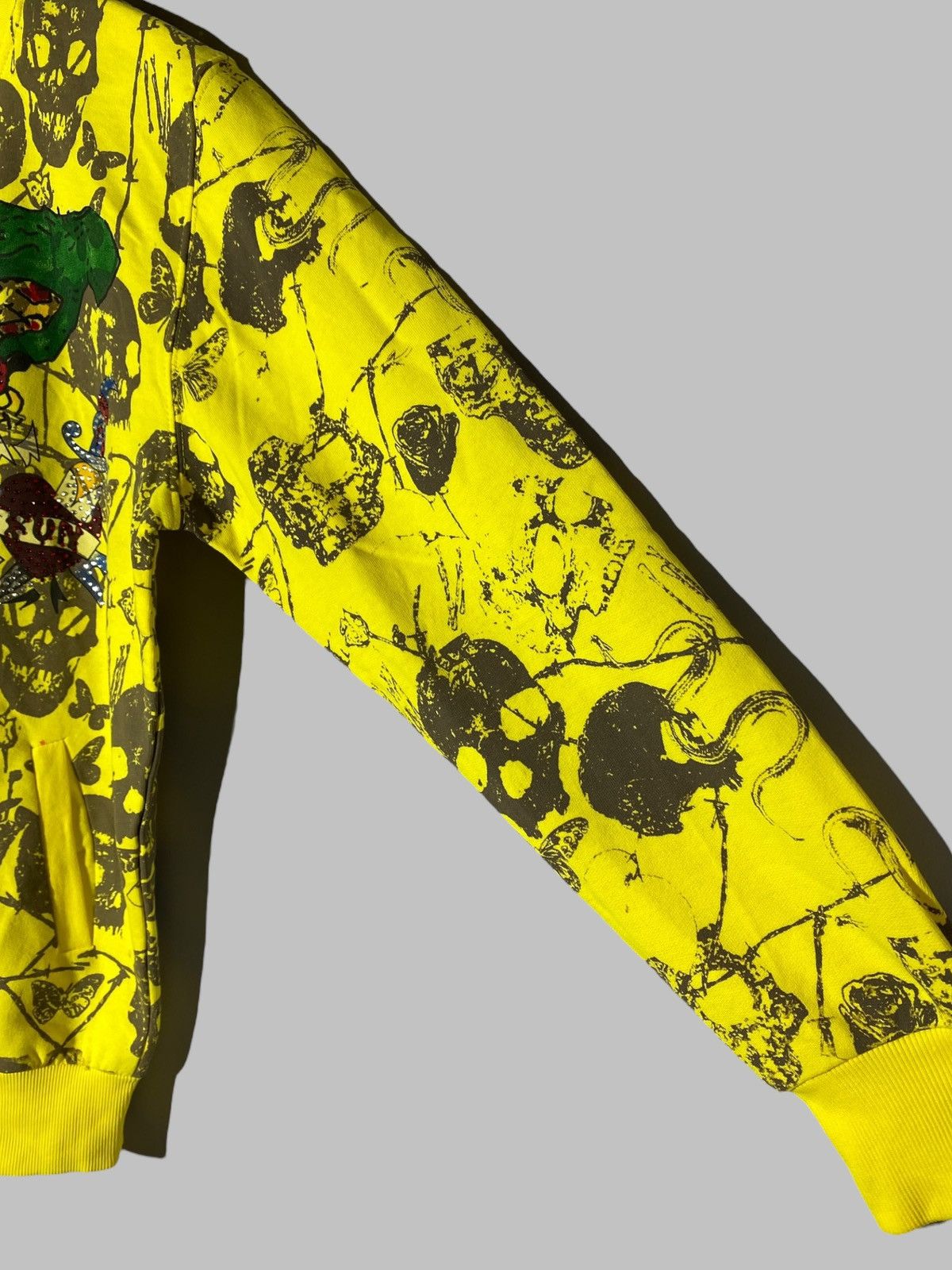 Ed Hardy Ed Hardy y2k hype streetwear all overprint zip up jacket Size US XL / EU 56 / 4 - 10 Thumbnail