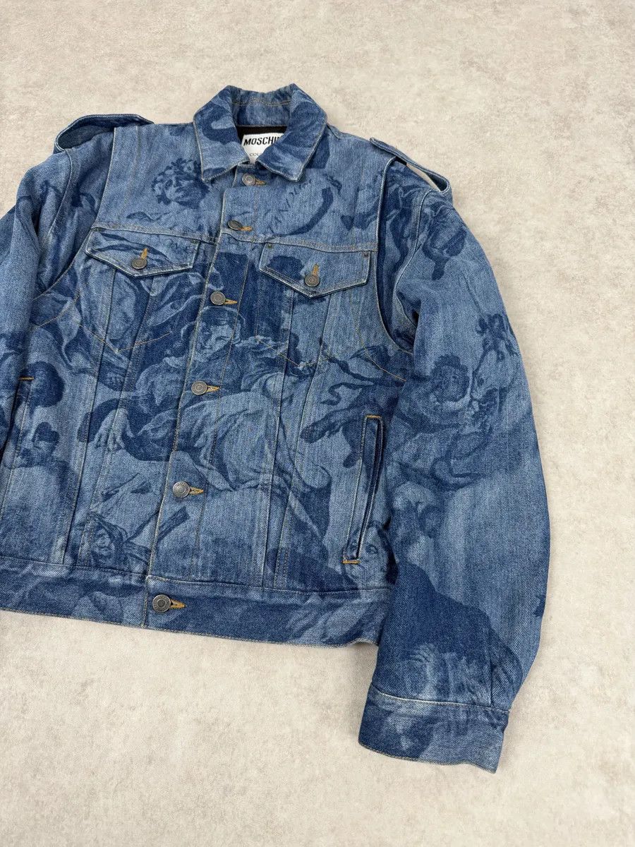 Moschino FW2017 Moschino Tattooed Horse Print Blue Denim Jacket Size US M / EU 48-50 / 2 - 8 Thumbnail