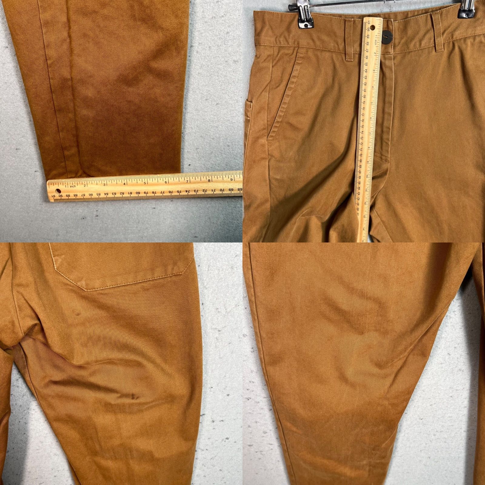 Studio Nicholson STUDIO NICHOLSON Womens Chino Pants Size 0 Hazelnut Brown Cotton Flat Front High Rise Straight Leg Size 25" / US 0 / IT 36 - 8 Thumbnail
