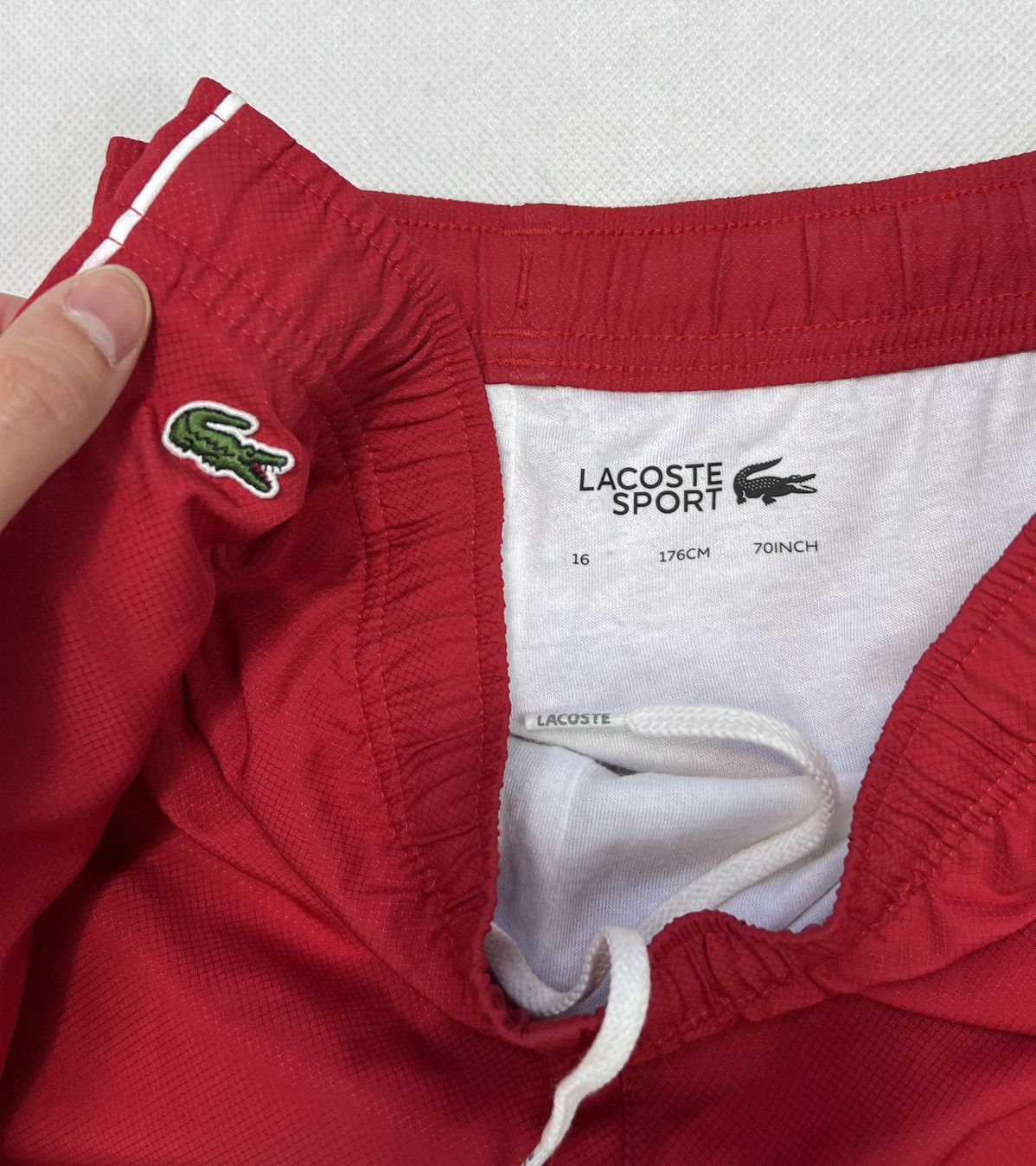 Lacoste Pants Lacoste Small Logo Red Size US 31 - 3 Thumbnail