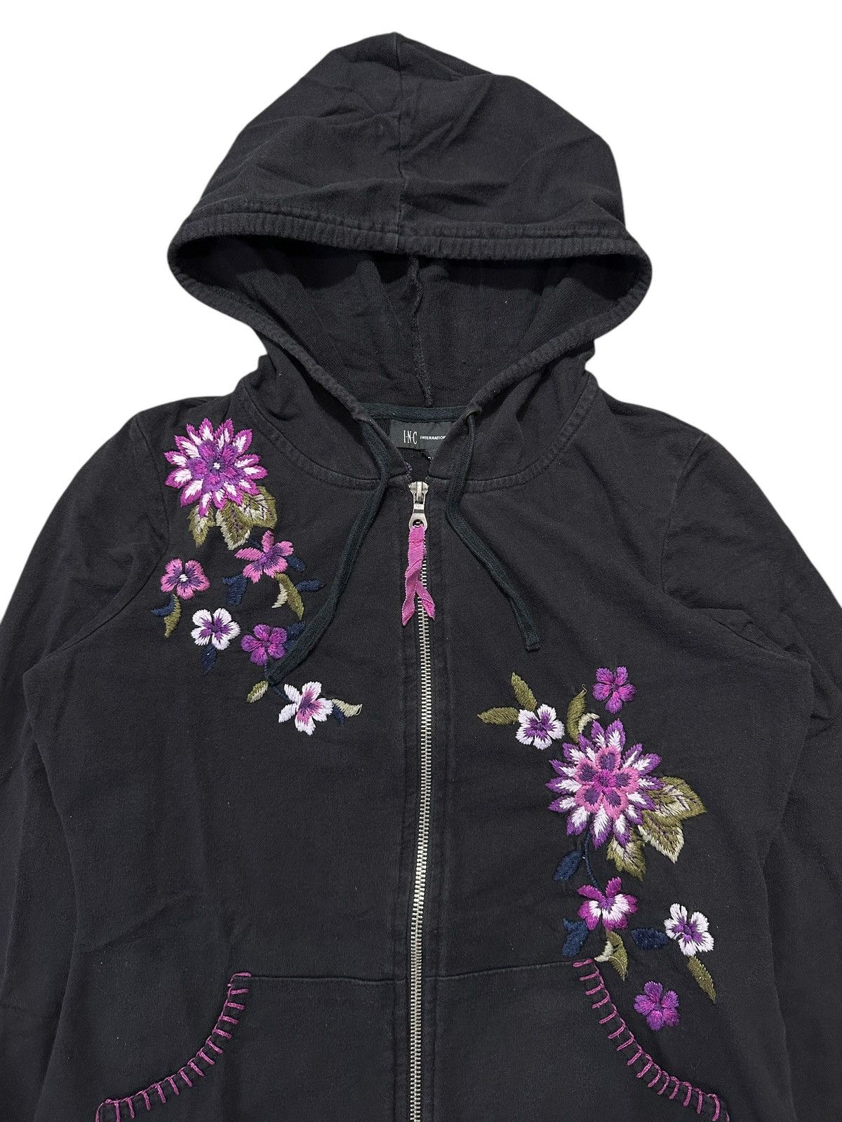 Le Grande Bleu (L.G.B.) INTERNATIONAL CONCEPT EMBROIDERY FLOWER ZIP HOODIE LGB STYLE Size S / US 4 / IT 40 - 4 Thumbnail