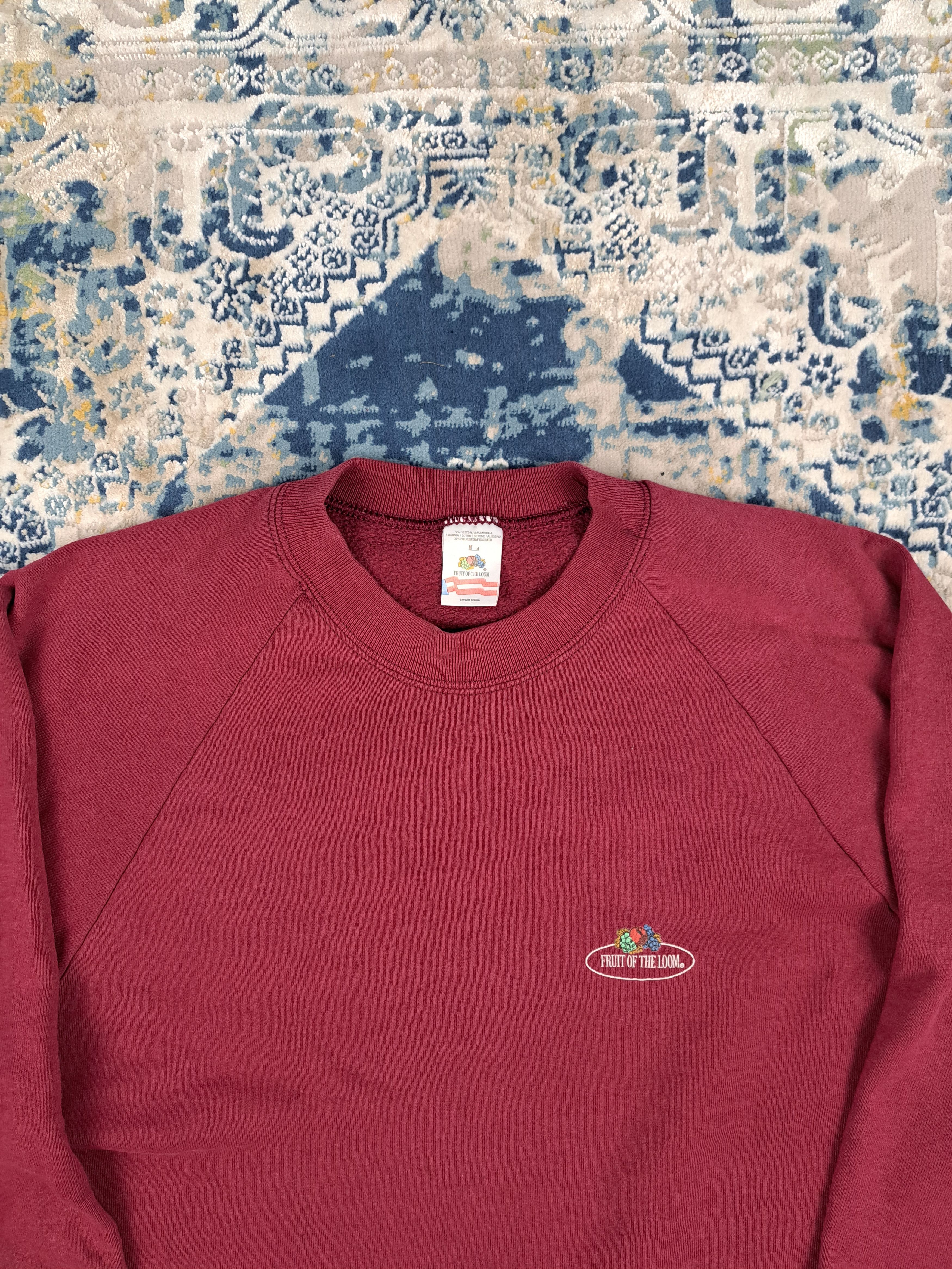 Fruit Of The Loom Vintage 90s Fruit Of The Loom Basic Crewneck Blank Rare Size US L / EU 52-54 / 3 - 2 Thumbnail