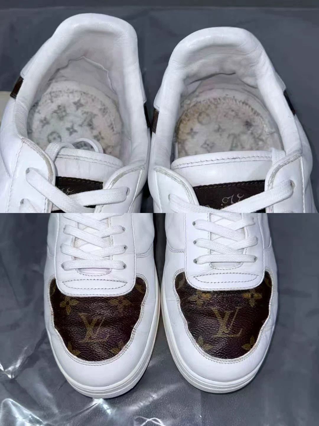 Louis Vuitton LV Rivoli Monogram Sneakers White Brown Size 42 Size US 8 / EU 41 - 8 Thumbnail