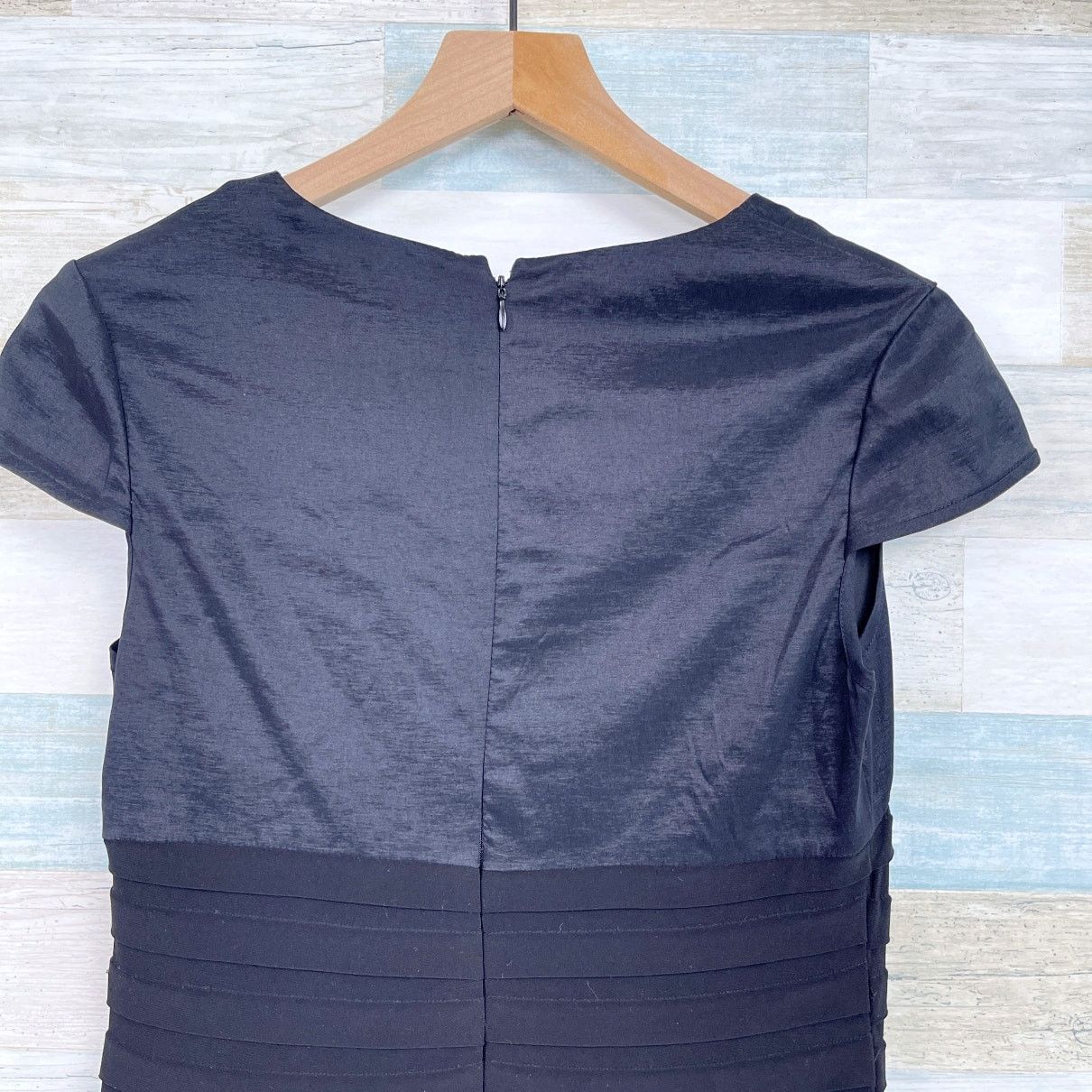 Adrianna Papell Adrianna Papell Shutter Sheath Dress Black Evening Womens 8 Size M / US 6-8 / IT 42-44 - 4 Thumbnail