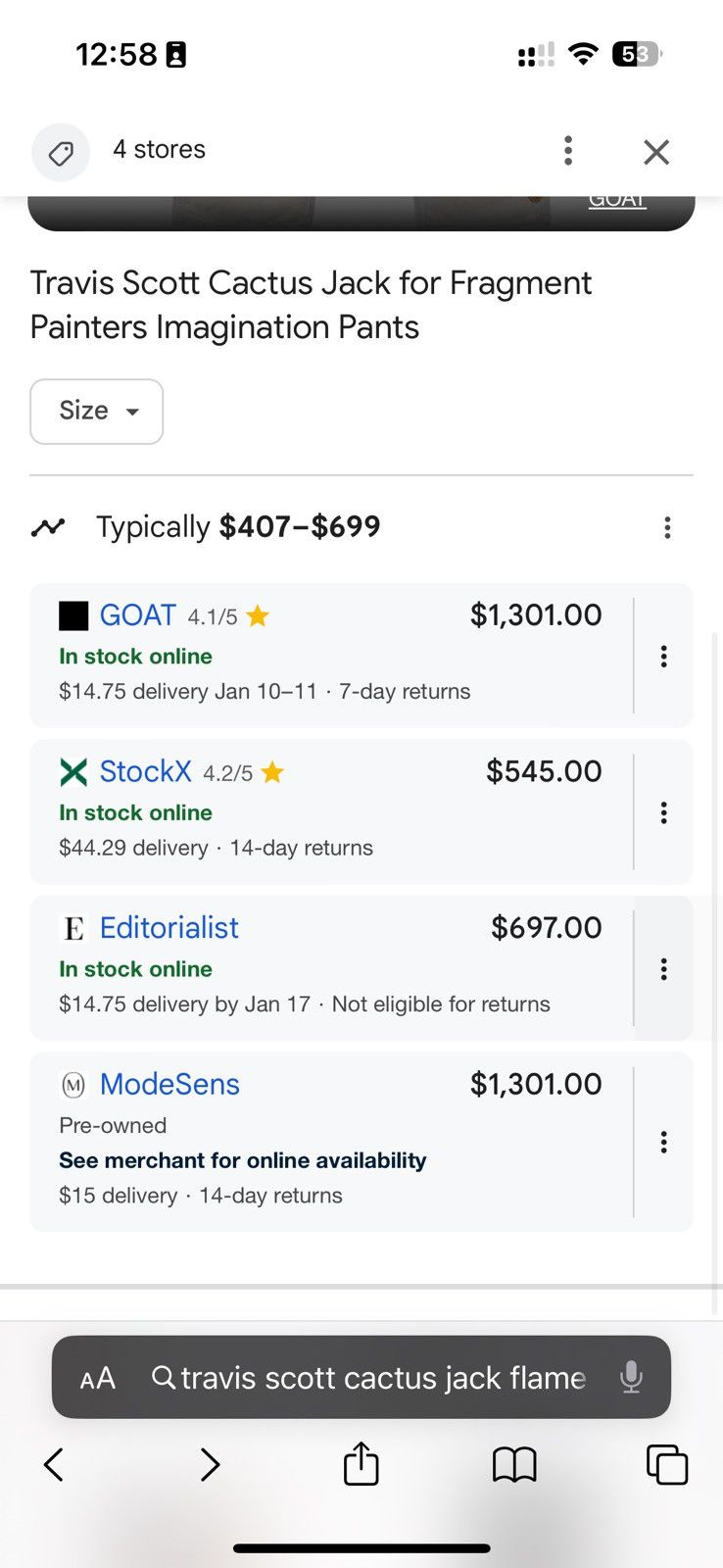 Fragment Design 🔥Travis Scott🦅 CactusJack Fragment Painters Imagination 36 Size US 36 / EU 52 - 13 Thumbnail