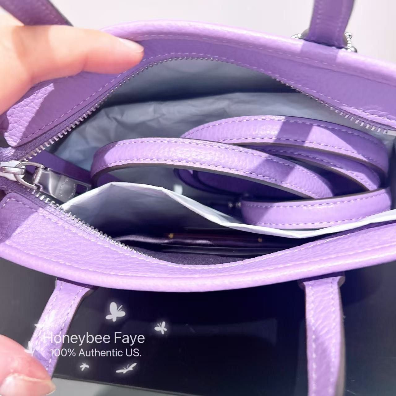Coach NWT Coach City Mini Tote Bag CW031 Silver/Iris Size ONE SIZE - 4 Thumbnail