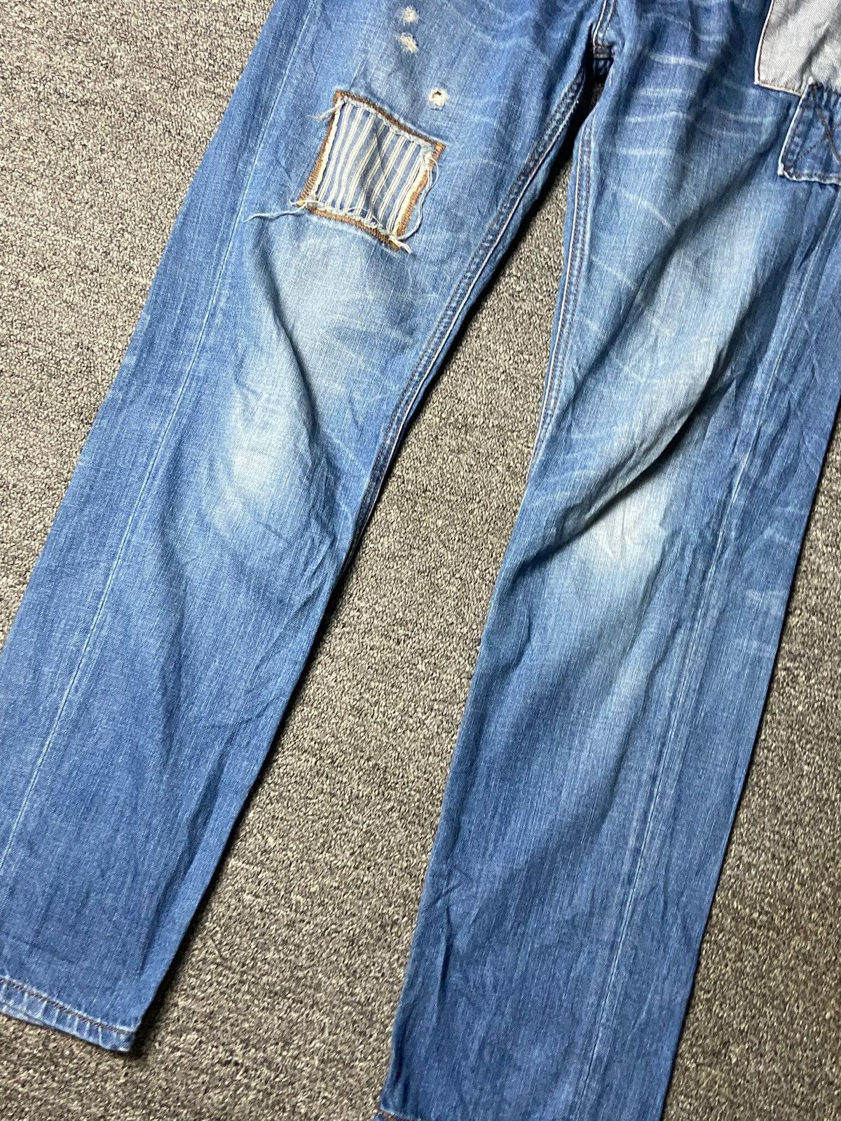 Japanese Brand Vintage POU DOU DOU Patchwork Denim Jeans (153) Size US 33 - 8 Thumbnail