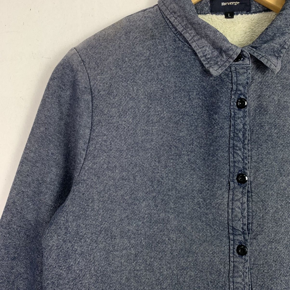 Japanese Brand × Vintage Vintage Neverge Button Up Jeans Shirt Size US L / EU 52-54 / 3 - 5 Thumbnail