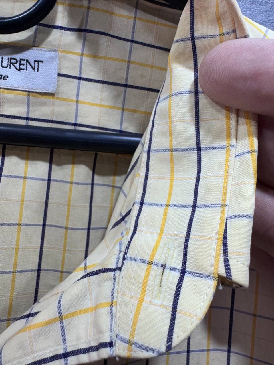 Yves Saint Laurent Vintage Yves Saint Laurent YSL Mens Short Sleeve Shirt Plaid Size US L / EU 52-54 / 3 - 3 Thumbnail