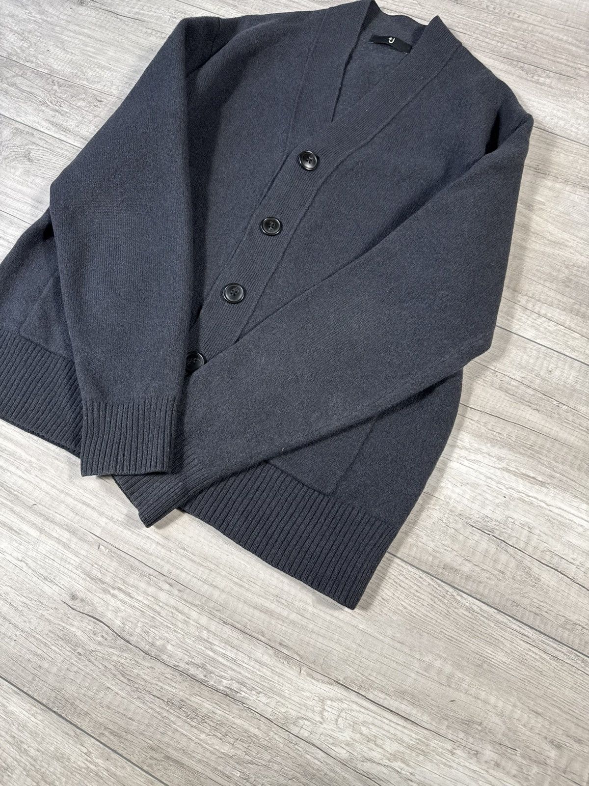 Jil Sander × Uniqlo Jil Sander x Uniqlo +J Wool Cardigan Black Gray Oversized Size US L / EU 52-54 / 3 - 5 Thumbnail